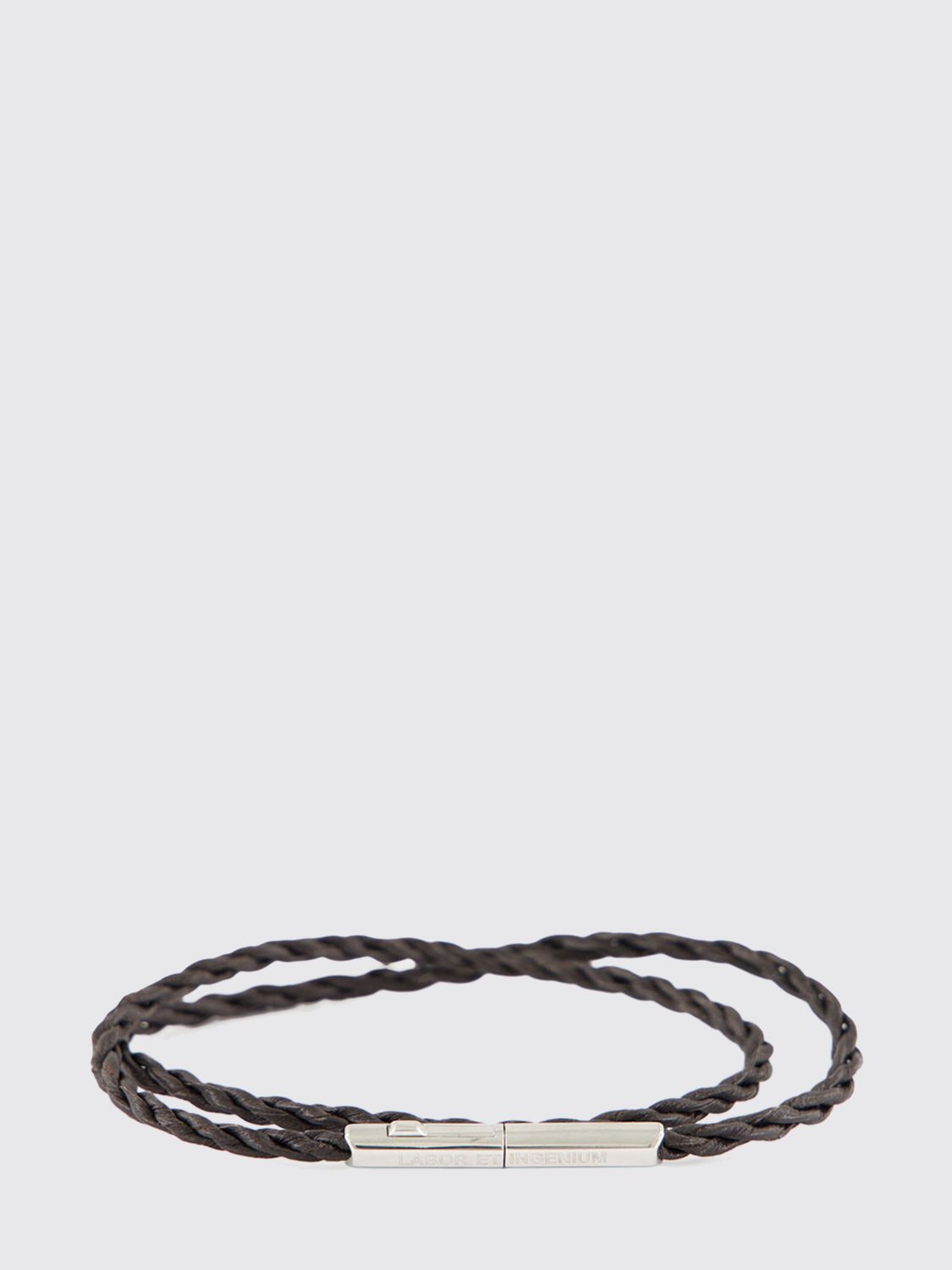 Bottega Veneta Double Rope Woven Nappa and Silver Bracelet · M