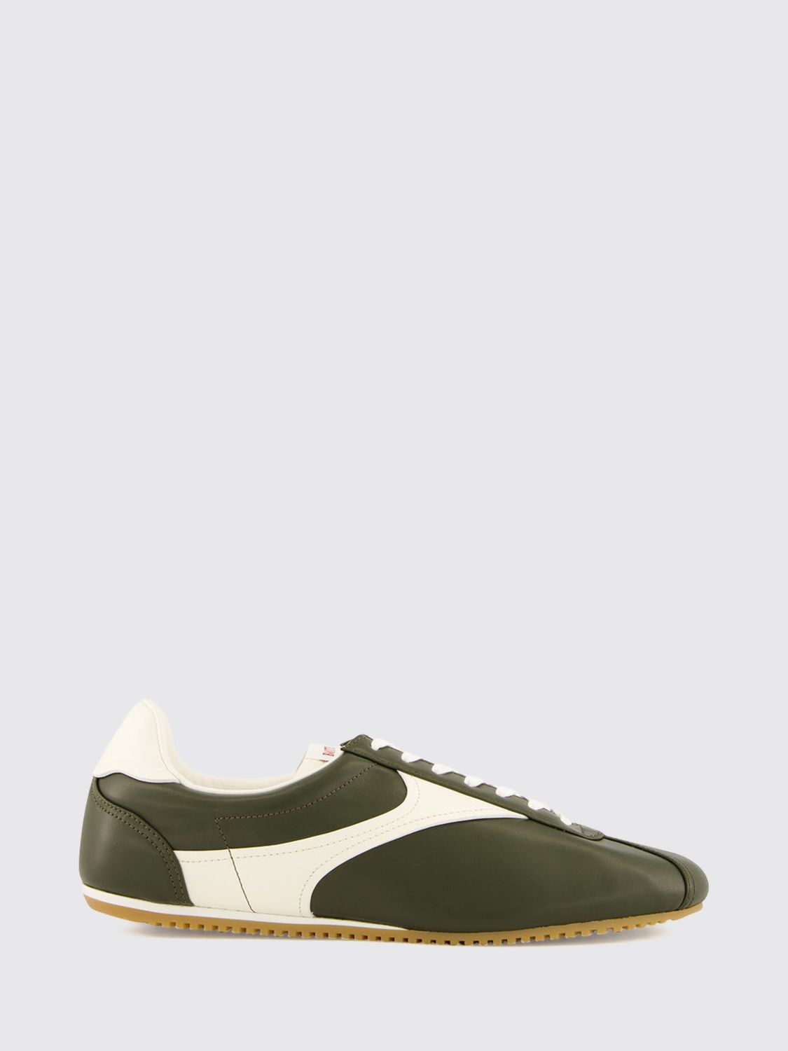 BOTTEGA VENETA Zweifarbige Shot Sneakers aus Nappaleder mit abstraktem Muster