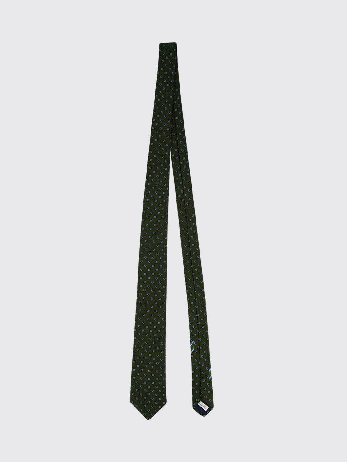 FERRAGAMO Seidenkrawatte mit durchgehendem Gancini-Monogrammmuster