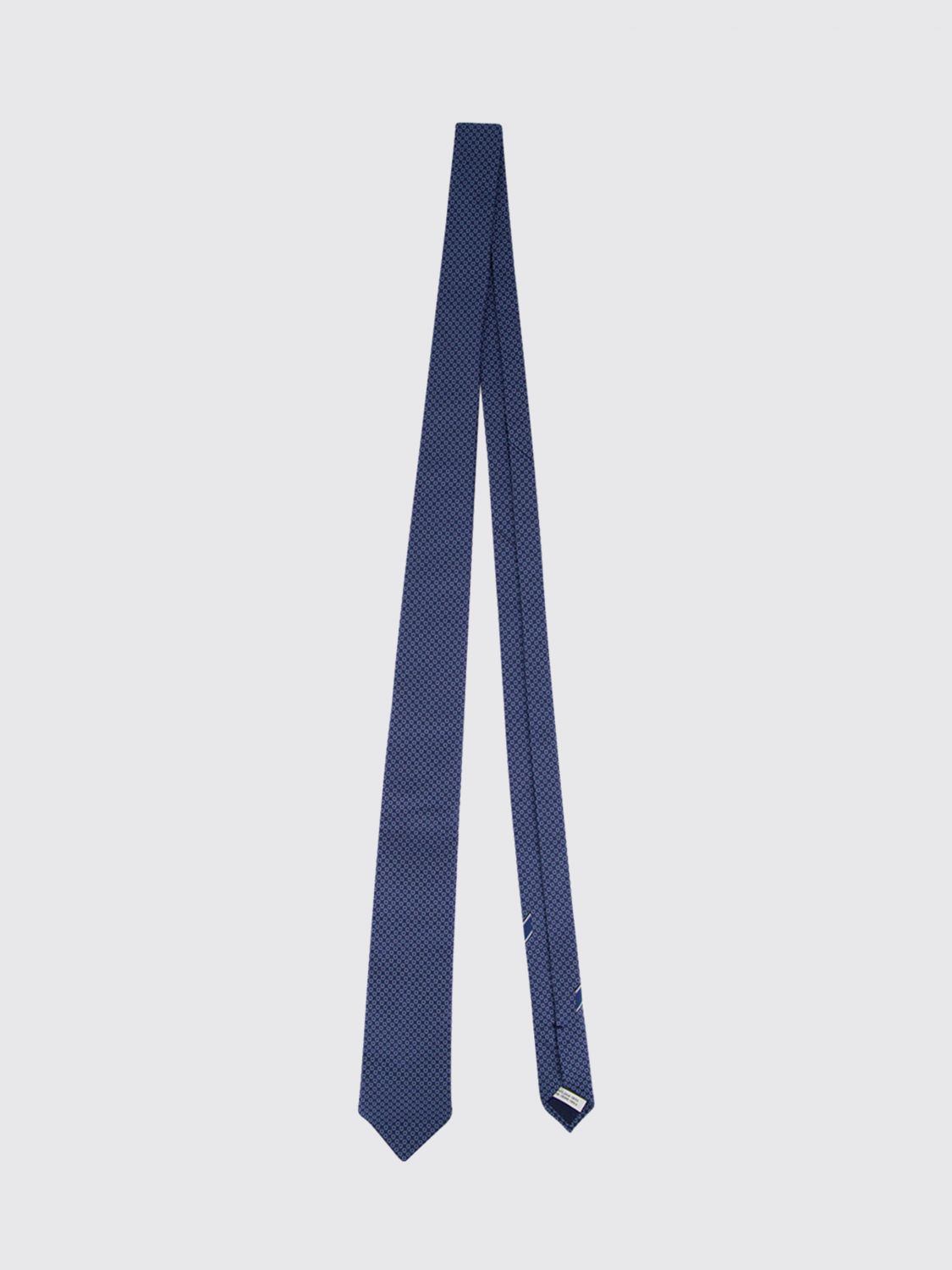 FERRAGAMO All-Over Gancini Monogram Pattern Pure Silk Tie