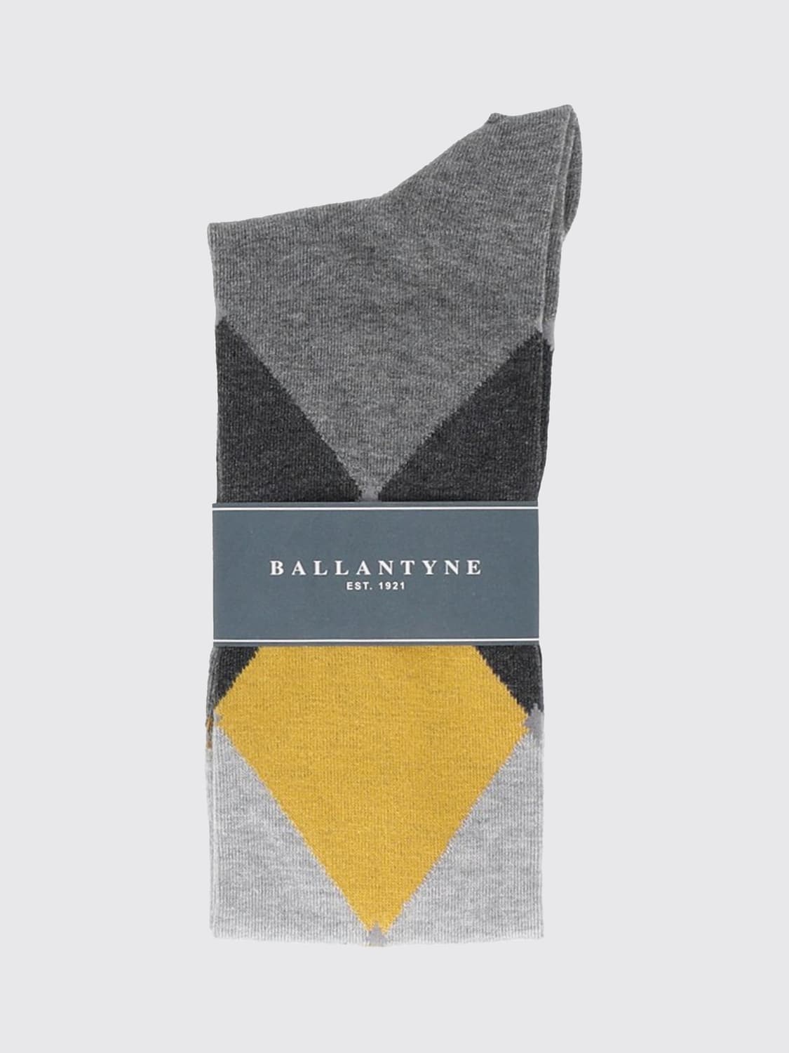 BALLANTYNE 다이아몬드 패턴 하이탑 면혼합 양말