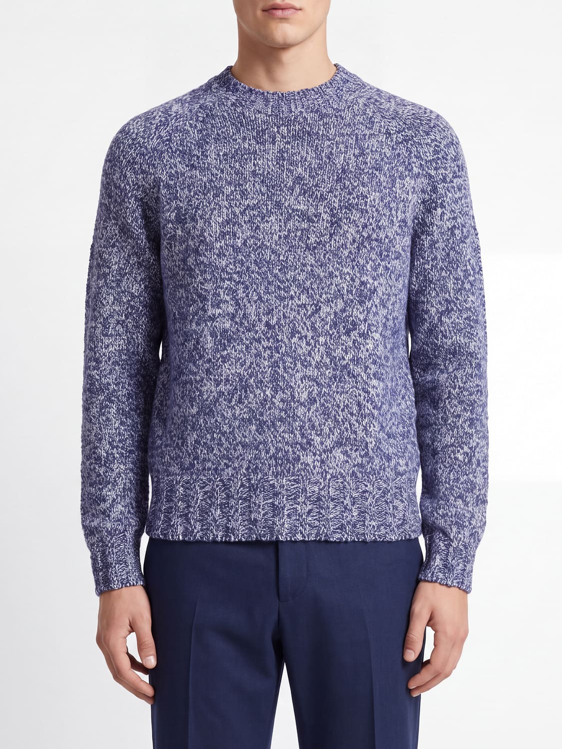 Ballantyne Abstract-Pattern Wool and Alpaca-Blend Crewneck Jumper