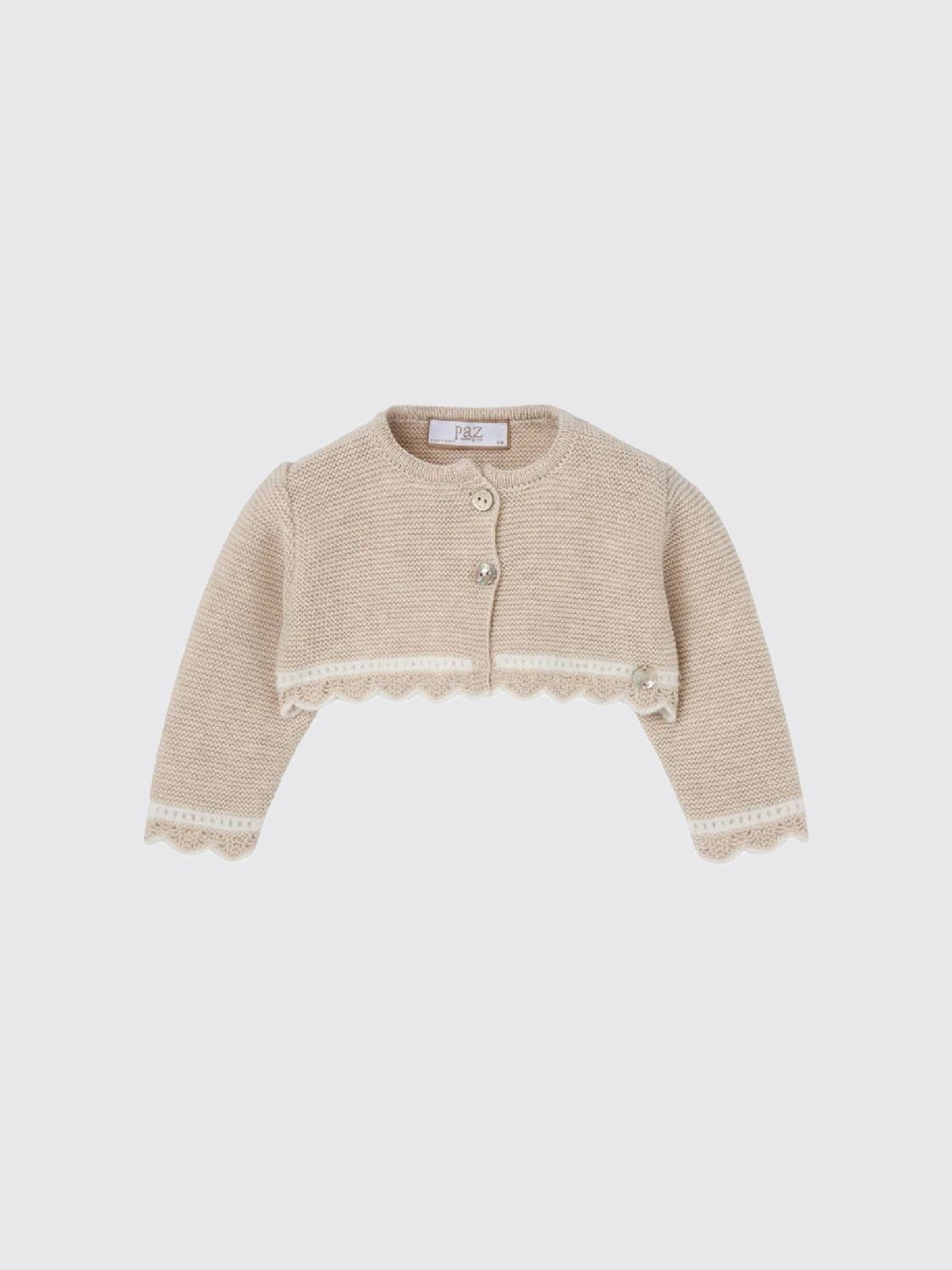 PAZ RODRIGUEZ Strickjacke für Jungen aus Baumwolle und Kaschmir mit Kontrastlogo