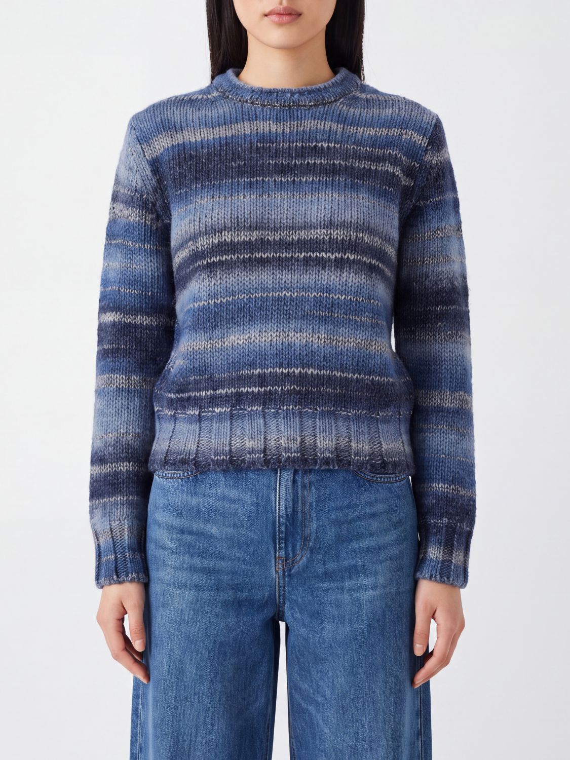 Kangra Striped Wool-Blend Crewneck Jumper