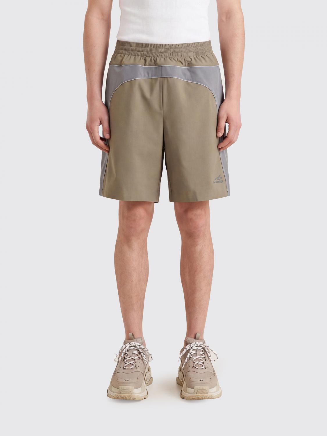BALENCIAGA Shorts sportivi in poliestere con stampa astratta e vita elasticizzata