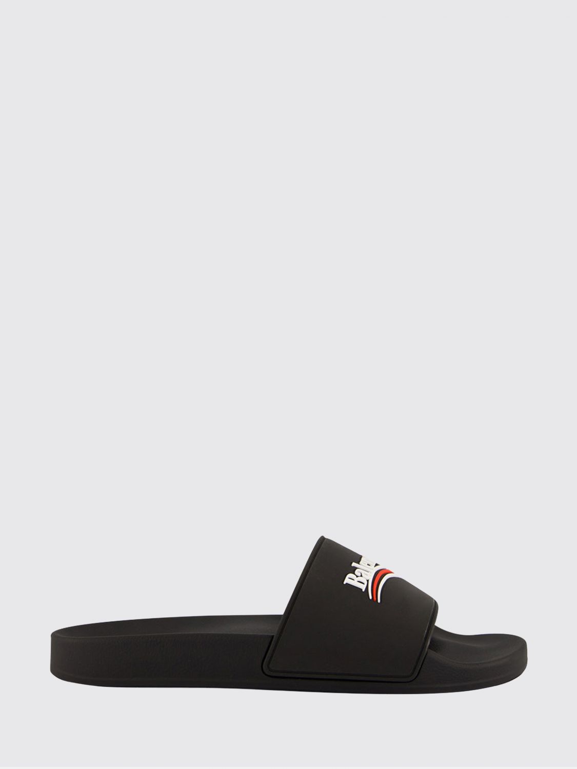 BALENCIAGA Badesandalen aus Gummi mit Kontrast-Logo für den Strand