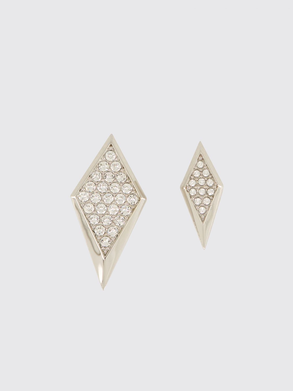 VERSACE rautenförmige Ohrstecker mit Anhänger und Strass