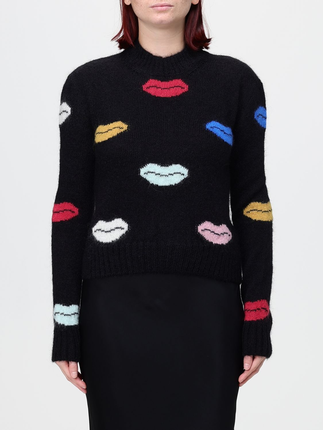 FIORUCCI Schmal geschnittener Pullover mit Grafikdruck aus Woll- und Mohair-Mischung
