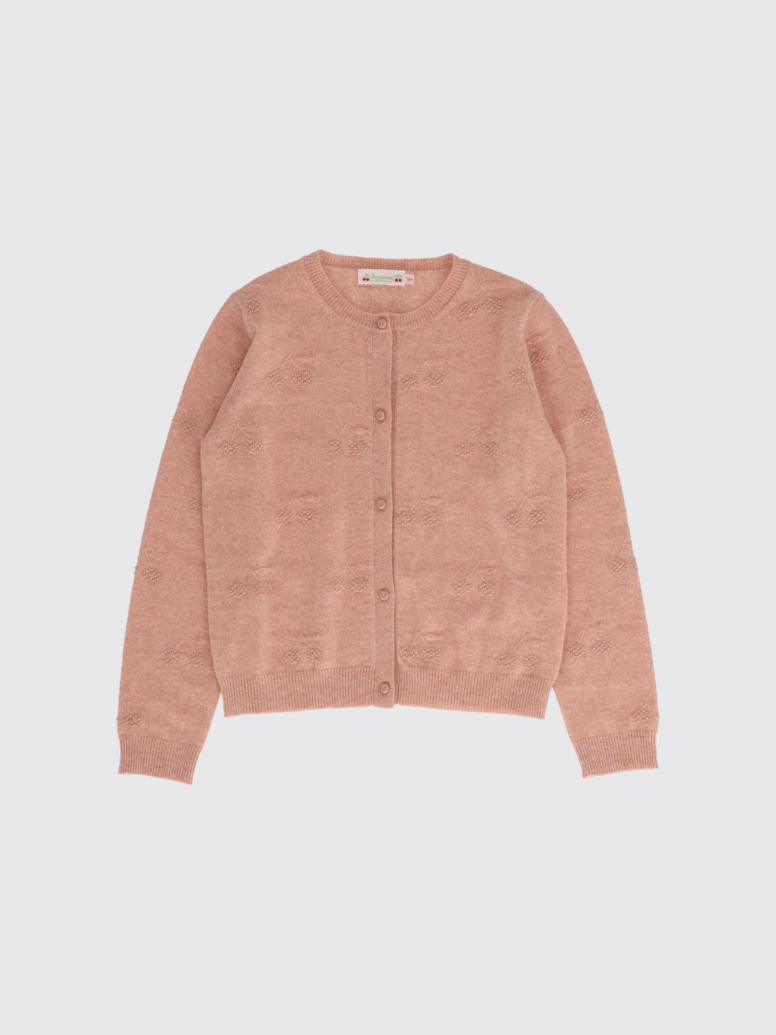 BONPOINT Rundhals-Cardigan aus reinem Kaschmir für Jungen mit Knopfverschluss