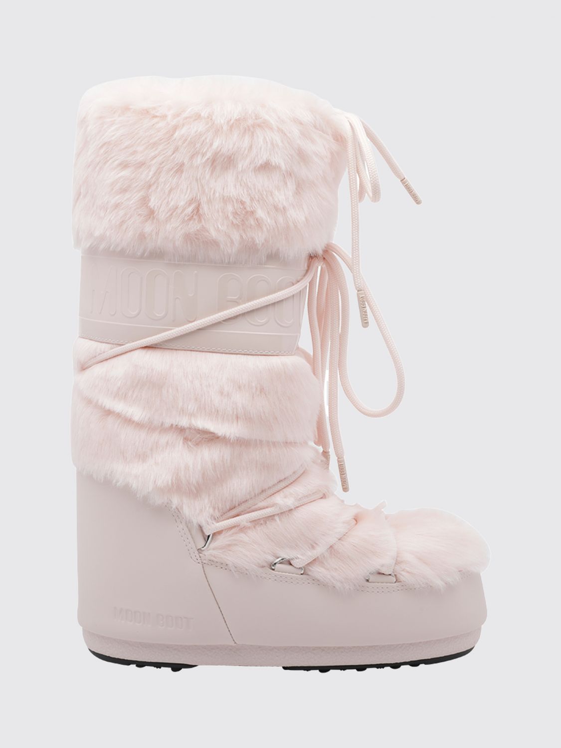 MOON BOOT Icon Faux-Fur Padded Snow Boots with Criss-Cross Tubular Laces