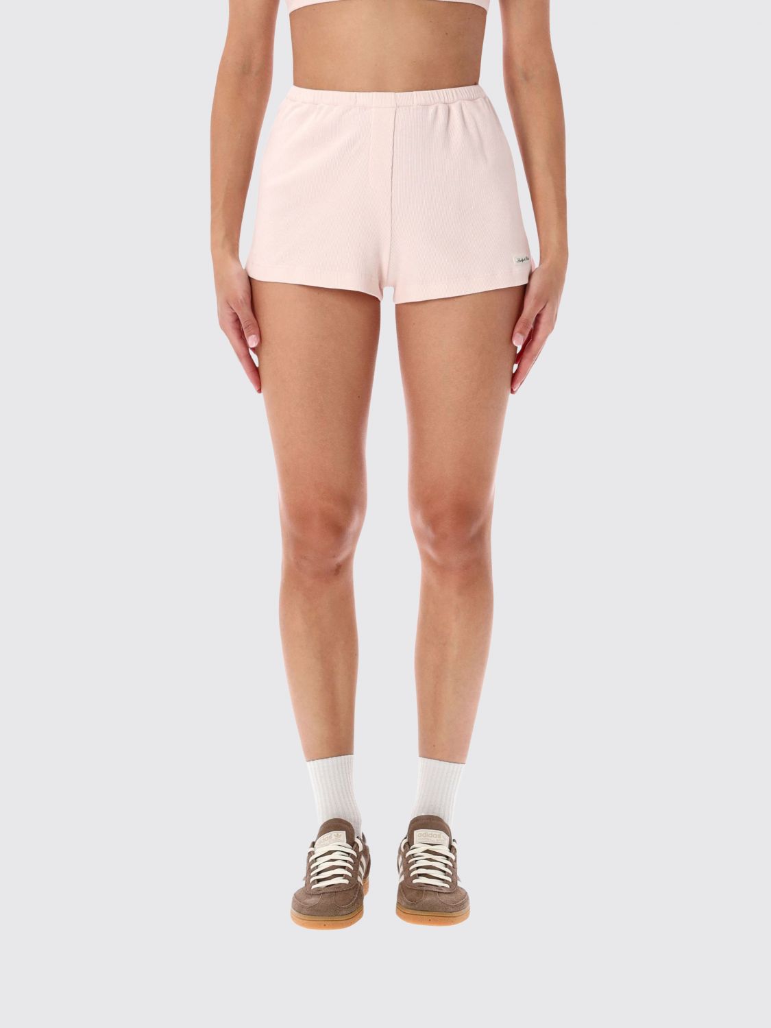 SPORTY & RICH Cotton Culotte Shorts with Elasticated Waist and Logo