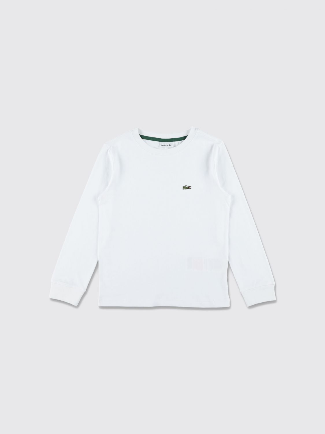 LACOSTE Langärmeliges Baumwoll-T-Shirt für Jungen mit Rundhalsausschnitt und Logo