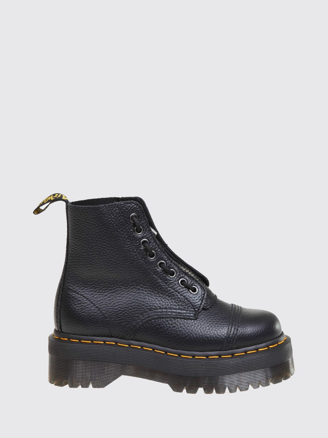 DR. MARTENS Sinclair Stiefel aus gefrästem Nappaleder mit Reißverschluss und Plateausohle