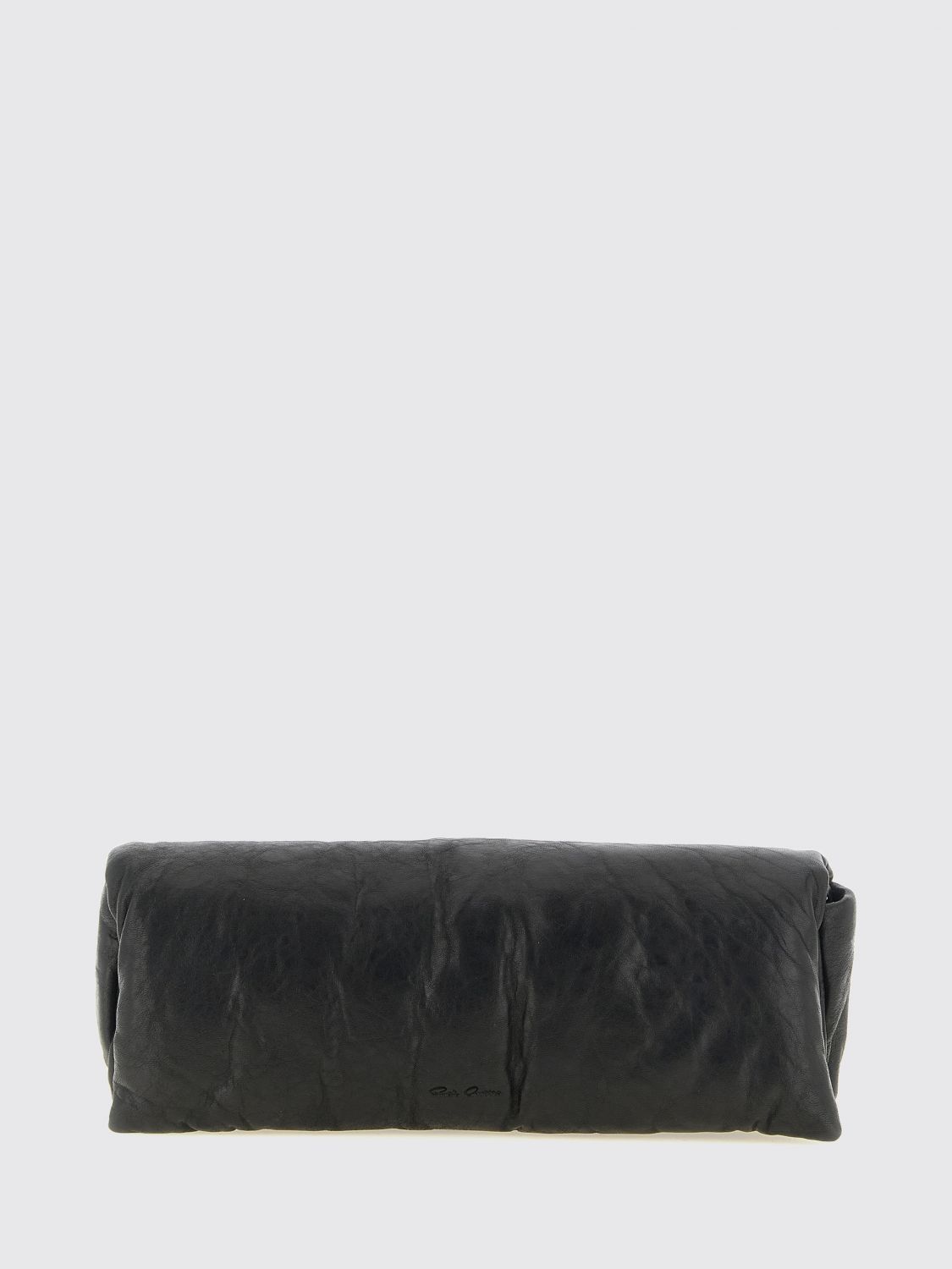 RICK OWENS Rechteckige Clutch aus Lammleder mit Umschlagklappe