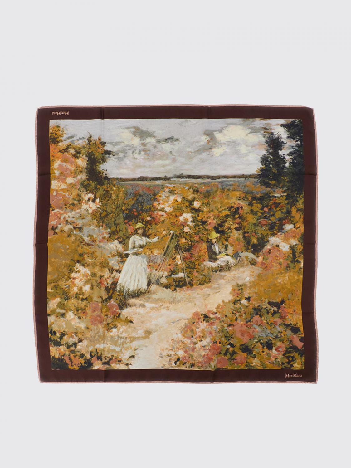 Max Mara Square Pure Silk Scarf with Graphic Print · OS