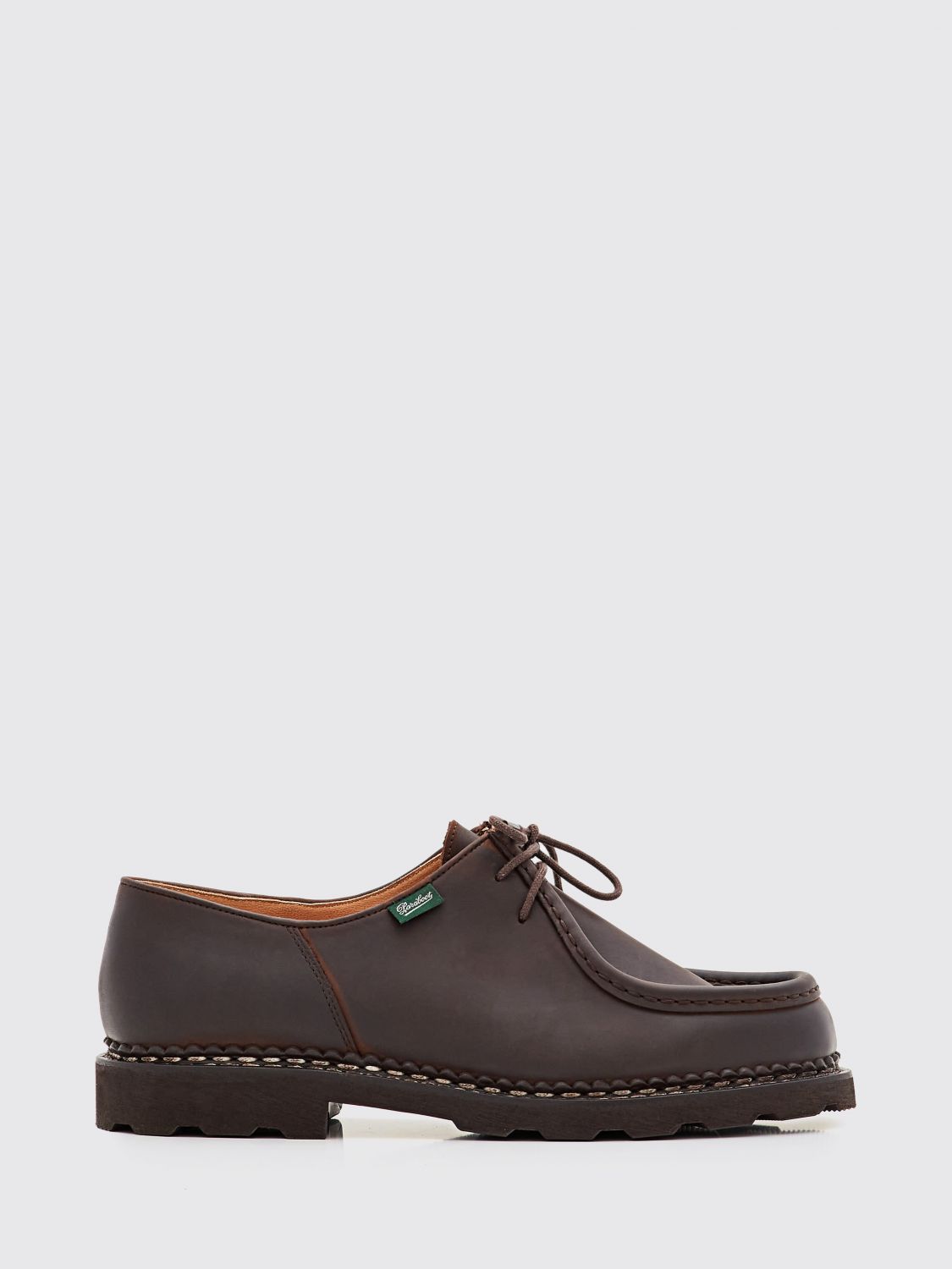 Paraboot Michael Oiled Leather Derby Shoes with Raised Apron and Rubber Sole