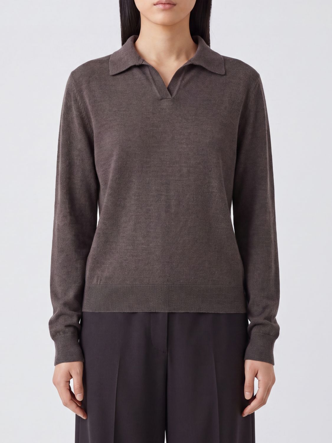 THE ROW Polo Shirt Woman color Brown