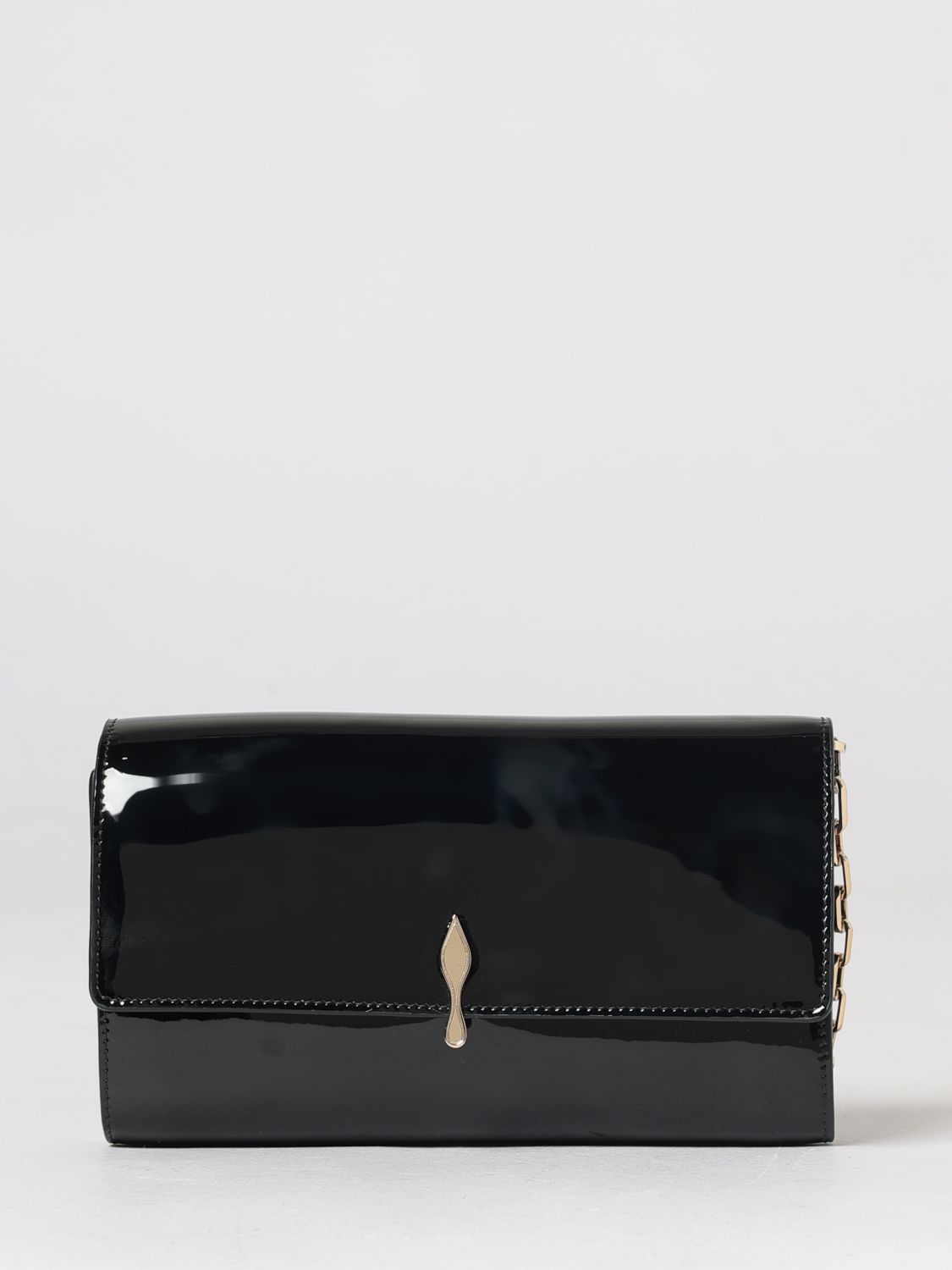 CHRISTIAN LOUBOUTIN Bettina Patent Leather Wallet on Chain Mini Bag