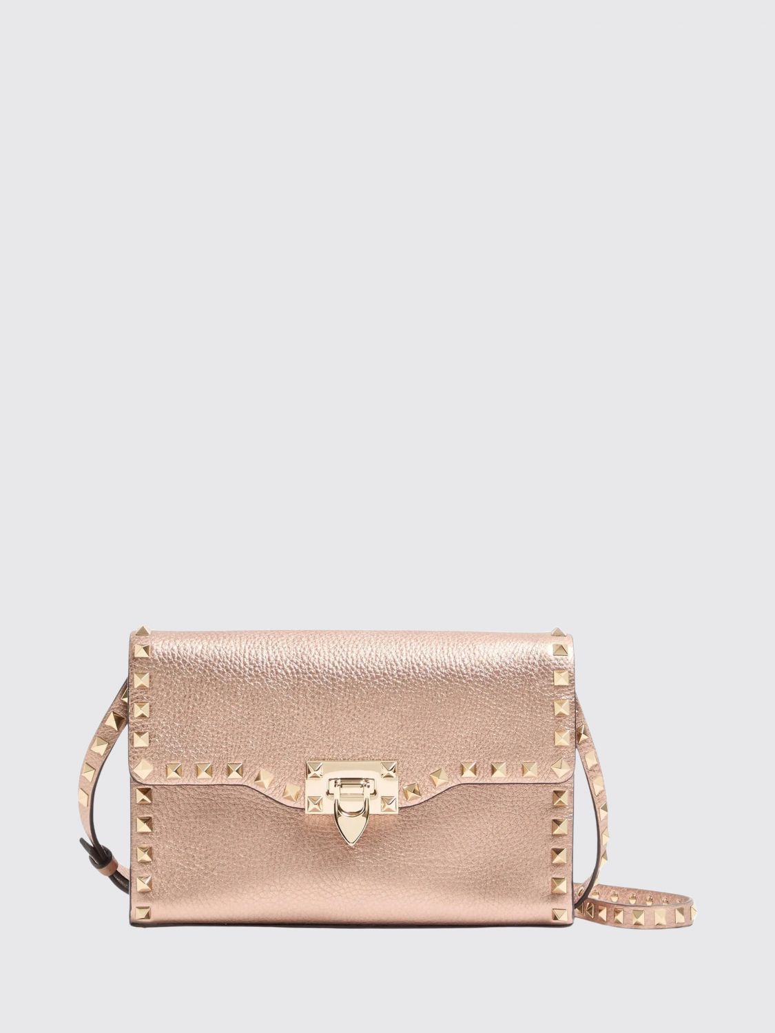 VALENTINO GARAVANI Borsa a tracolla mini Rockstud in pelle di vitello a grana