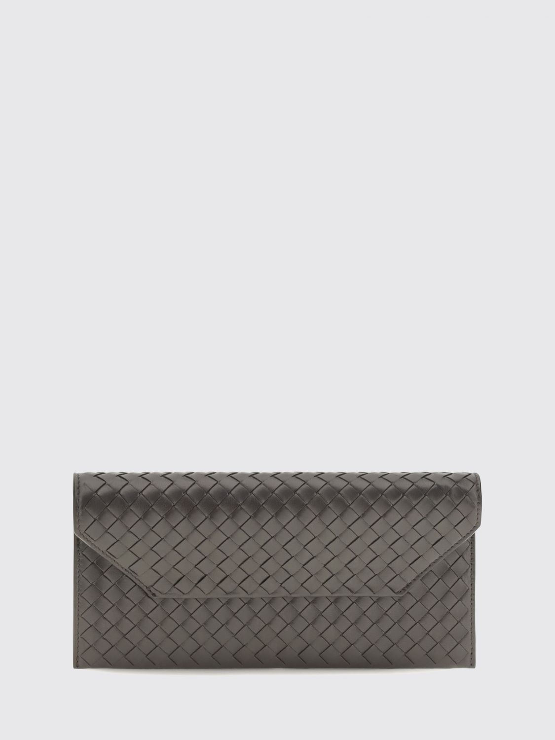 BOTTEGA VENETA Kleine Clutch von aus Kalbsleder in Intrecciato-Flechtoptik mit abnehmbarem Riemen