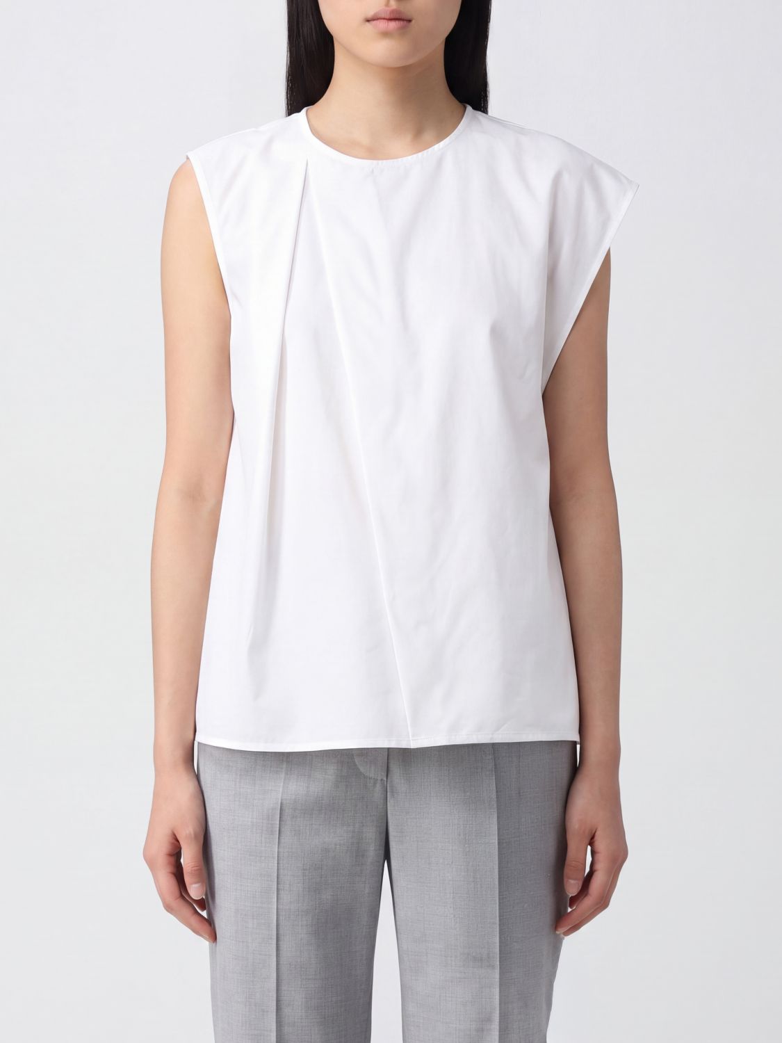 JW ANDERSON Asymmetrisches One-Shoulder-Top von aus Baumwolle mit Bindedetail
