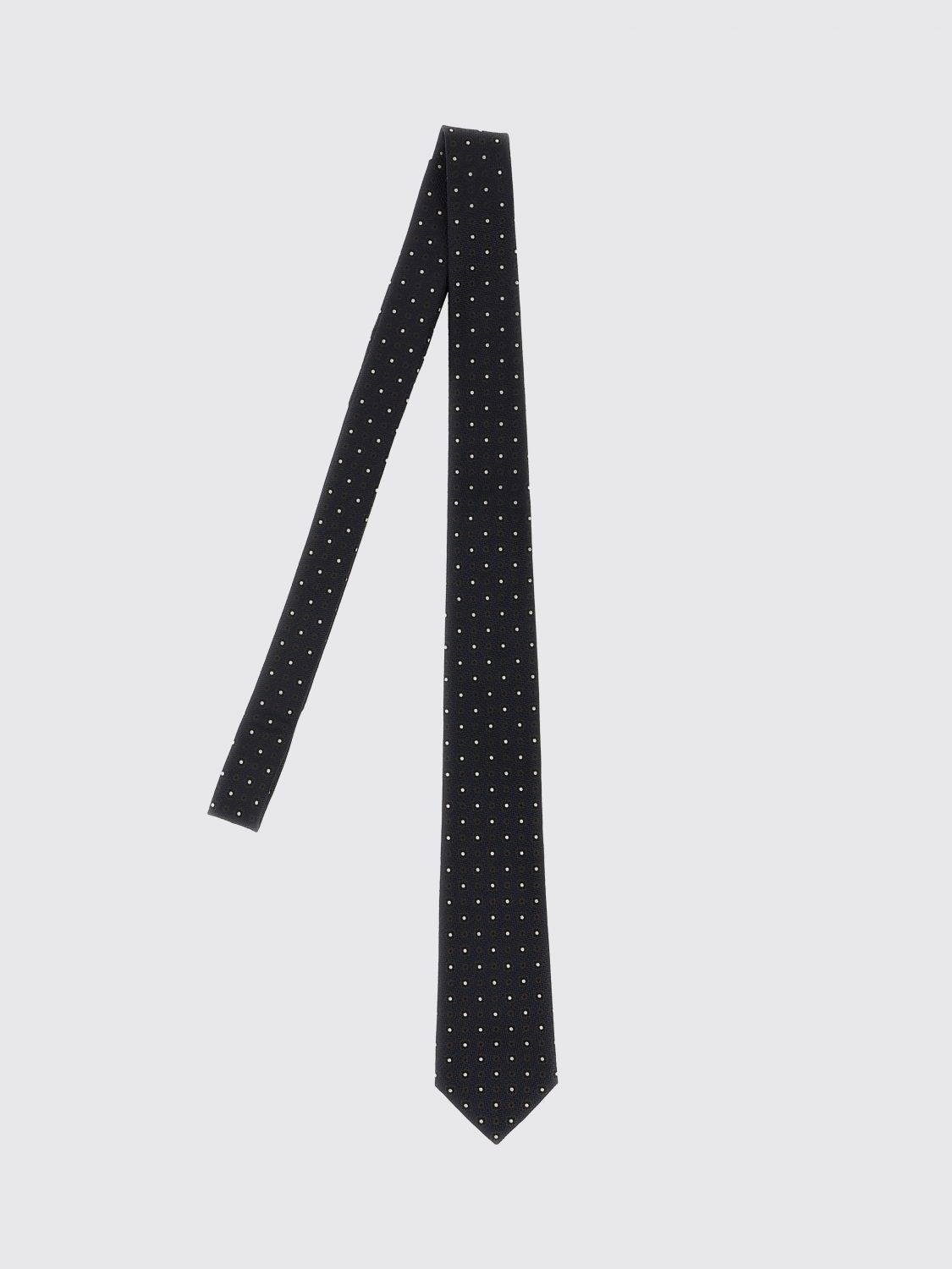 SAINT LAURENT Festliche Krawatte aus reiner Seide mit Tupfenmuster