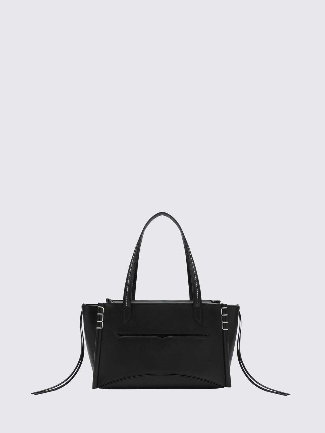 JW ANDERSON Contrast-Stitching Full-Grain Calfskin Shoulder Bag