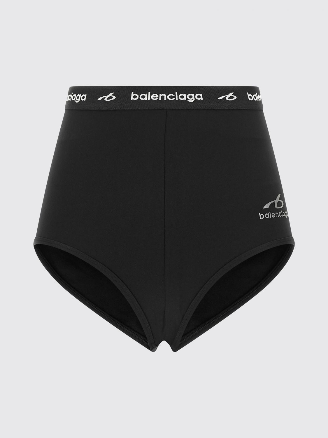 BALENCIAGA High-Waisted Stretch-Polyamide Knickers with Logo Waistband