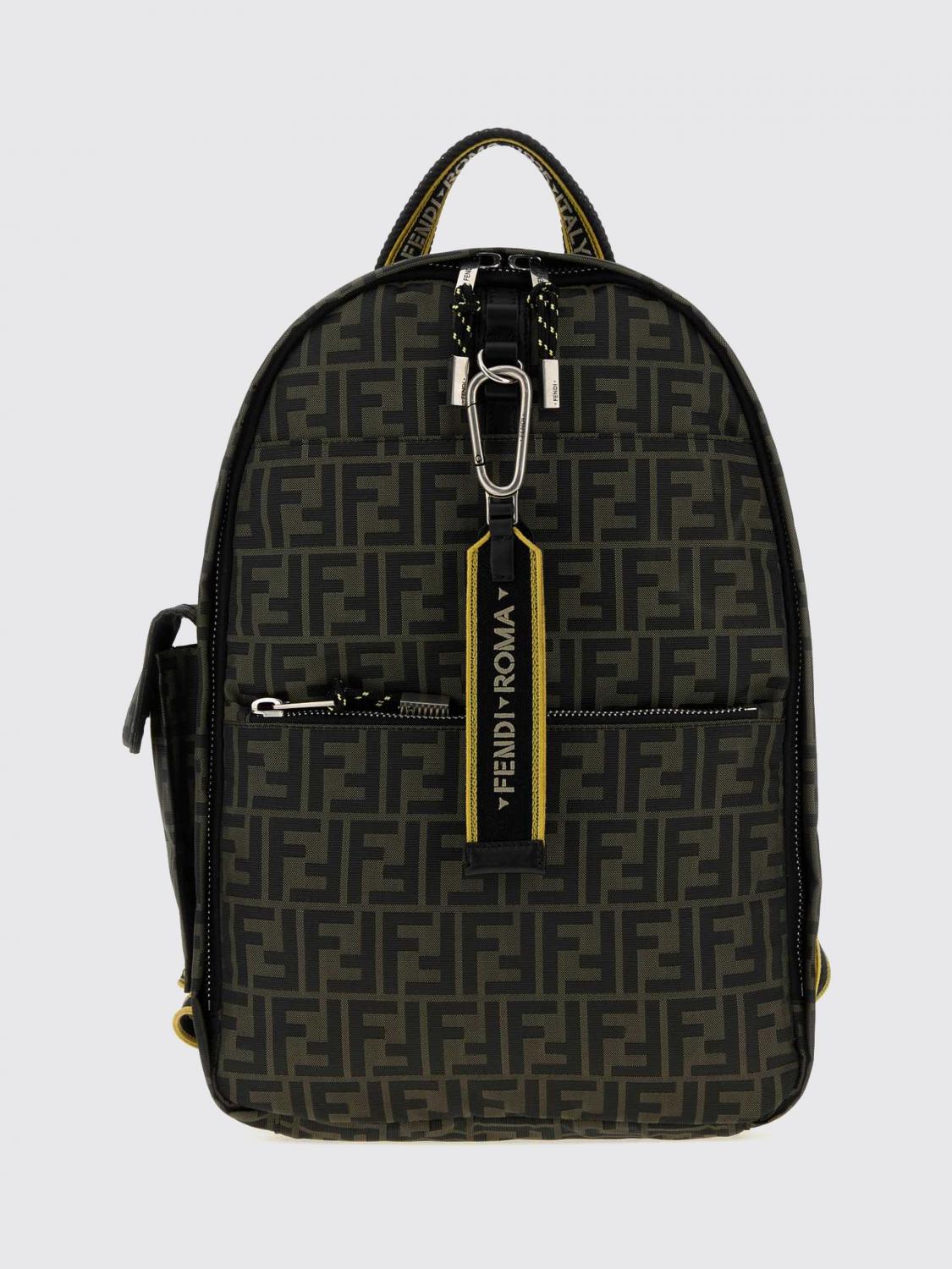 FENDI Superlight FF Zucca Monogram Technical Fabric Backpack with Leather Inserts FENDI Superlight FF Zucca Monogram Technical Fabric Backpack with Leather Inserts