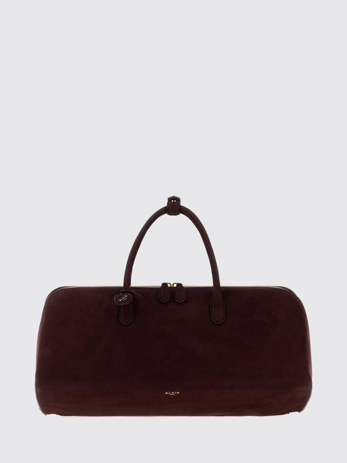 ALAÏA Delta Medium Nubuck Leather Handbag with Double Zip and Shoulder Strap ALAÏA Delta Medium Nubuck Leather Handbag with Double Zip and Shoulder Strap