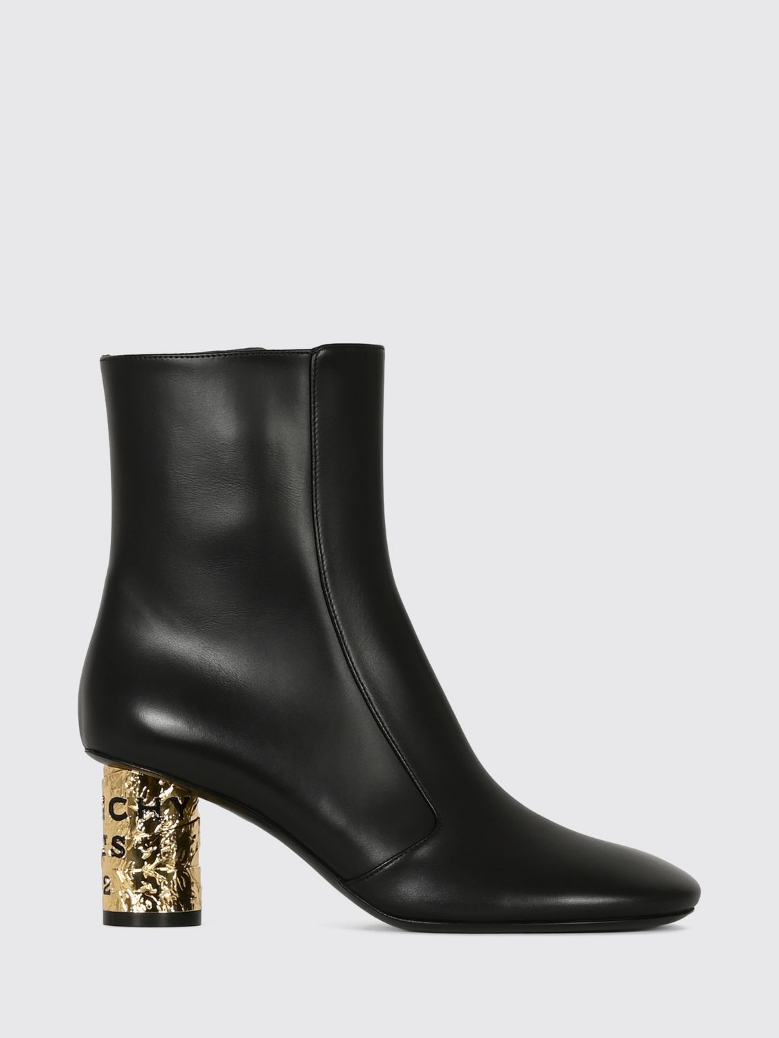 Givenchy Tape Ankle Boots in Smooth Calfskin Leather with a Medium Block Heel