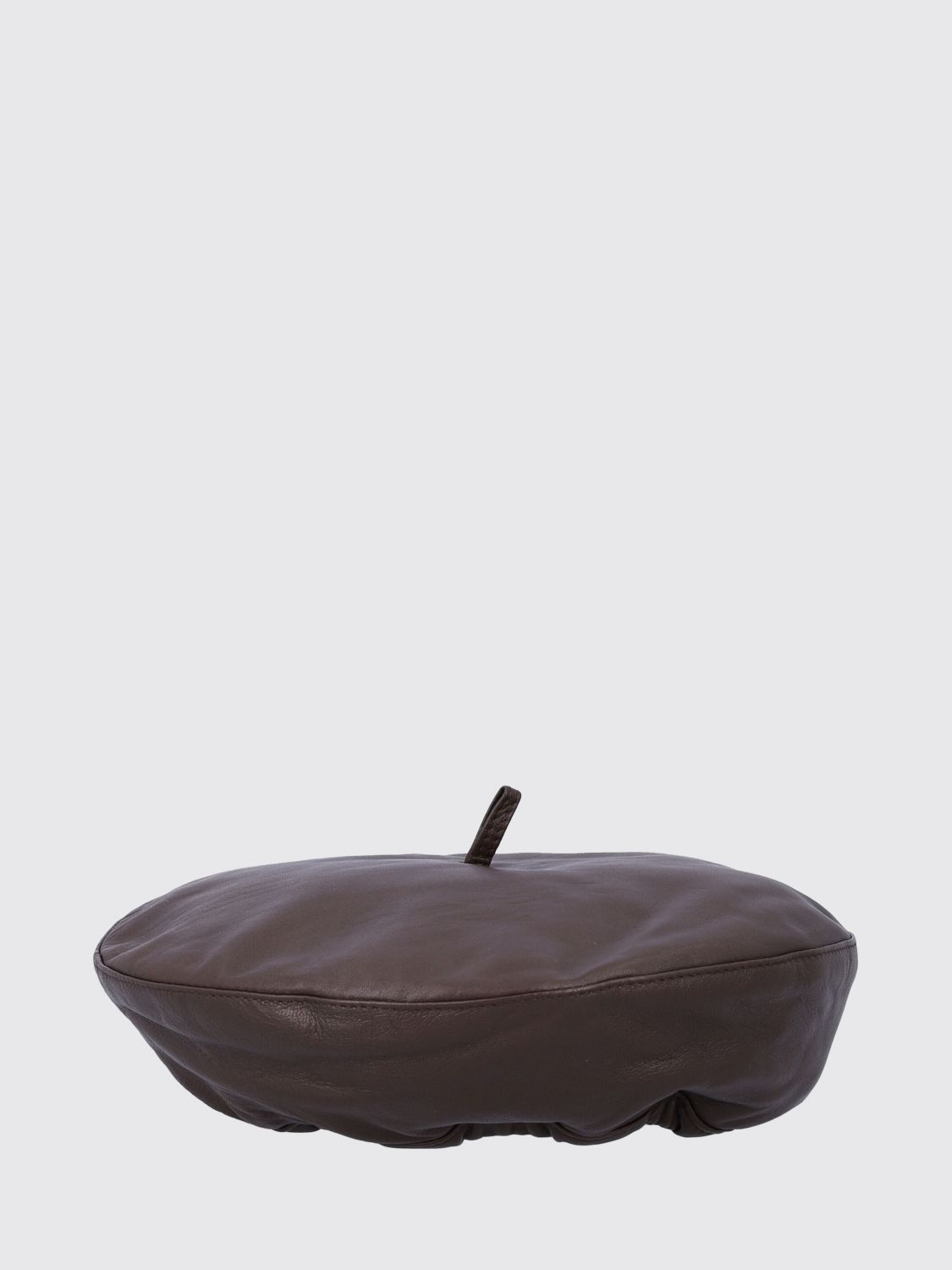 The Garment Classic Leather Beret with a Straight Hem