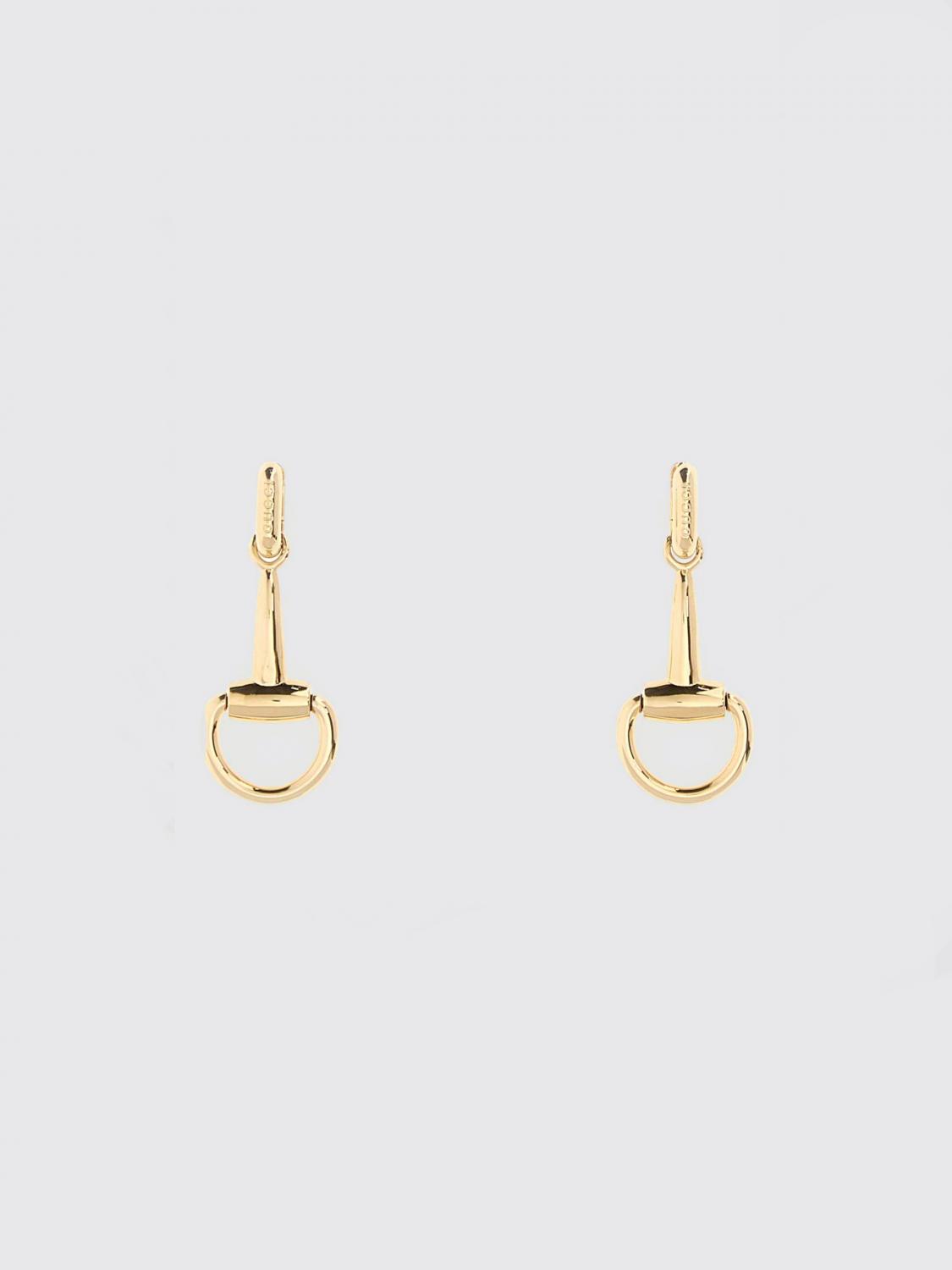GUCCI Hängeohrringe aus Metall mit Gold-Finish und Horsebit-Detail
