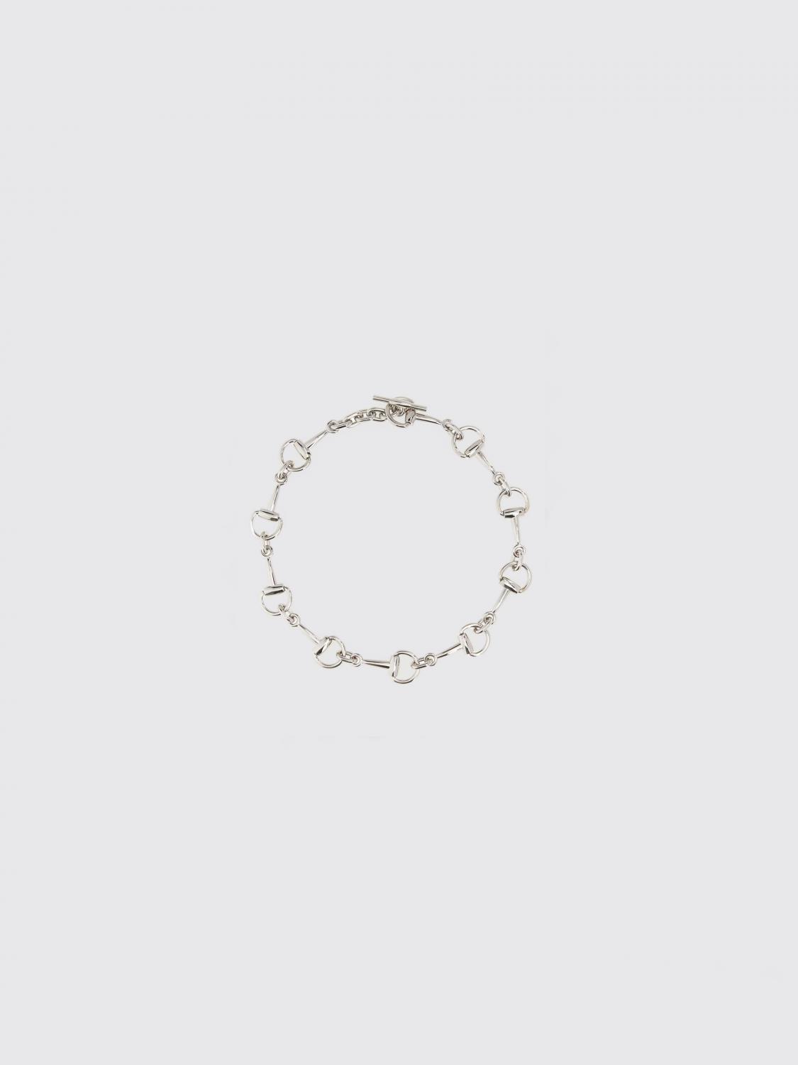 GUCCI Horsebit Silver-Finish Metal Choker Necklace