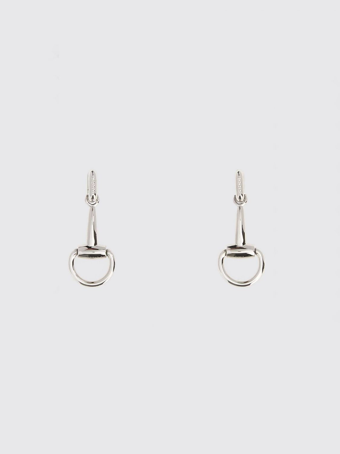 GUCCI Horsebit Silver-Finish Metal Dangle Earrings