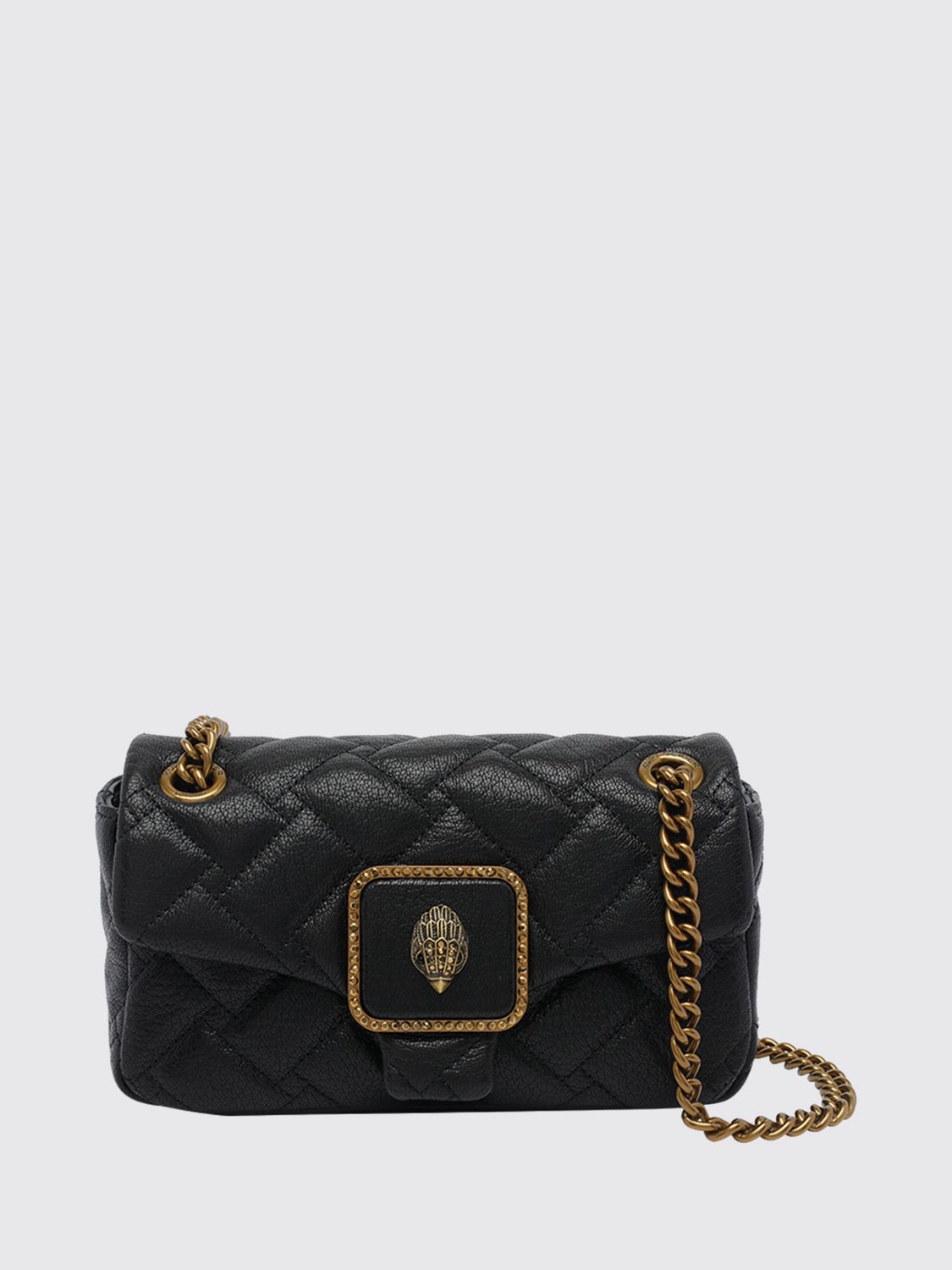 Kurt Geiger London Pimlico Matelassé Leather Mini Shoulder Bag with Rhinestones · OS