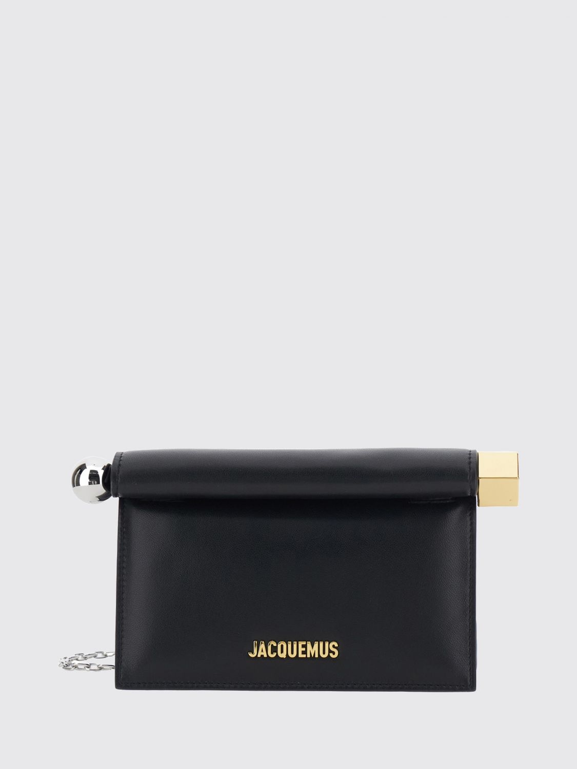 Jacquemus Rond Carré Mini Smooth Leather Bag with Metallic Logo · OS