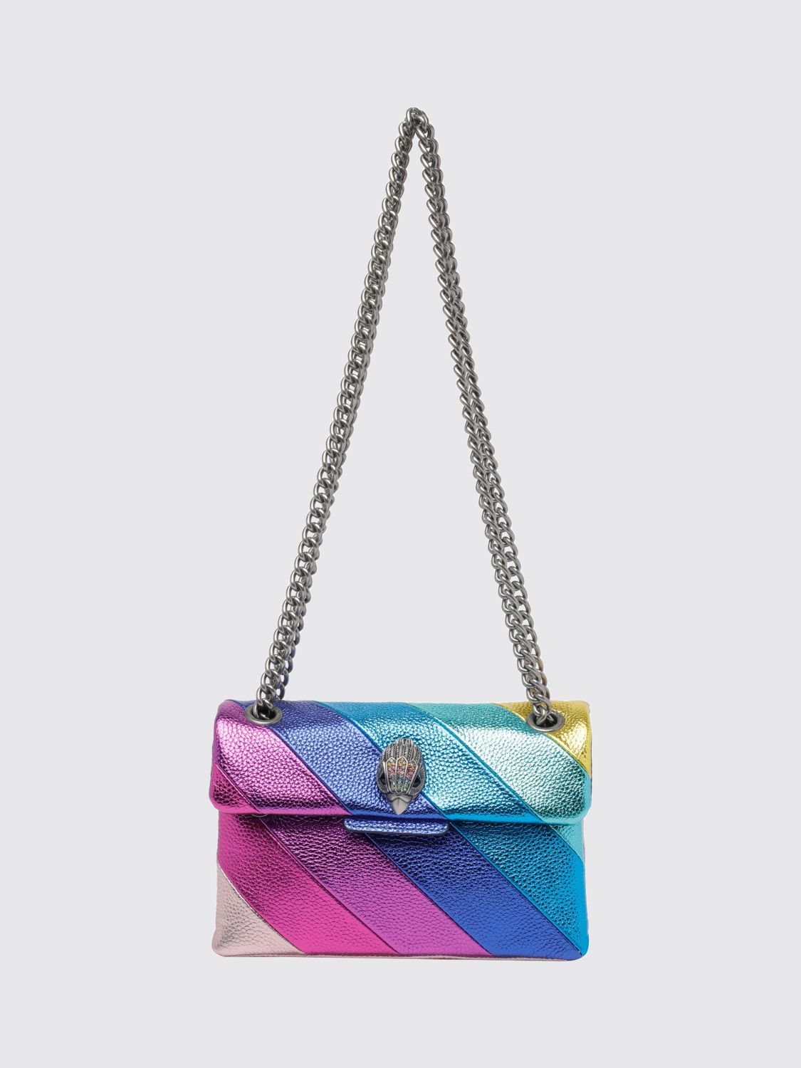 KURT GEIGER LONDON Kensington Mini-Tasche von aus genarbtem Leder mit bunten Streifen