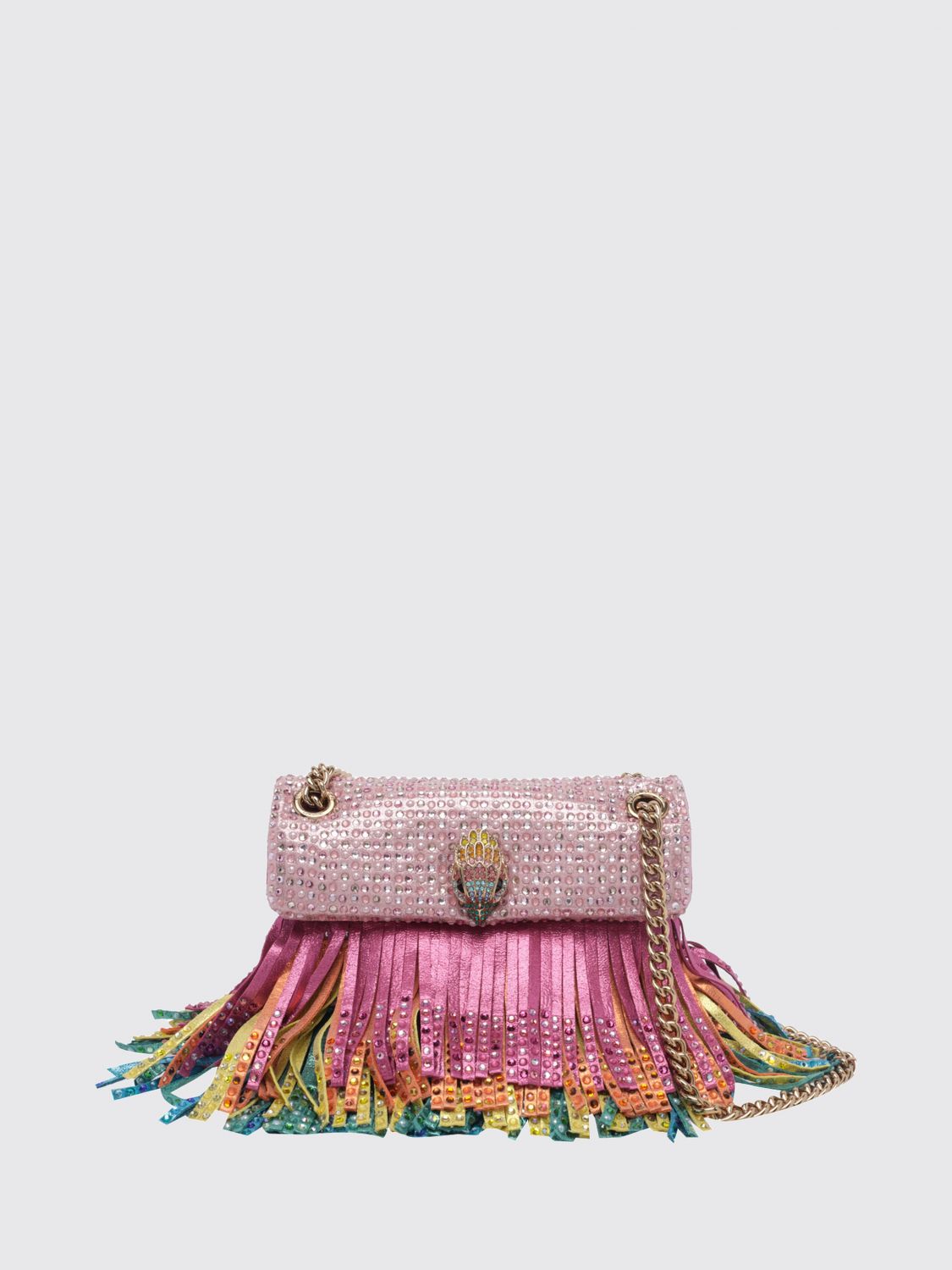 KURT GEIGER LONDON Kensington Mini-Tasche mit bunten Streifen und Kristallfransen