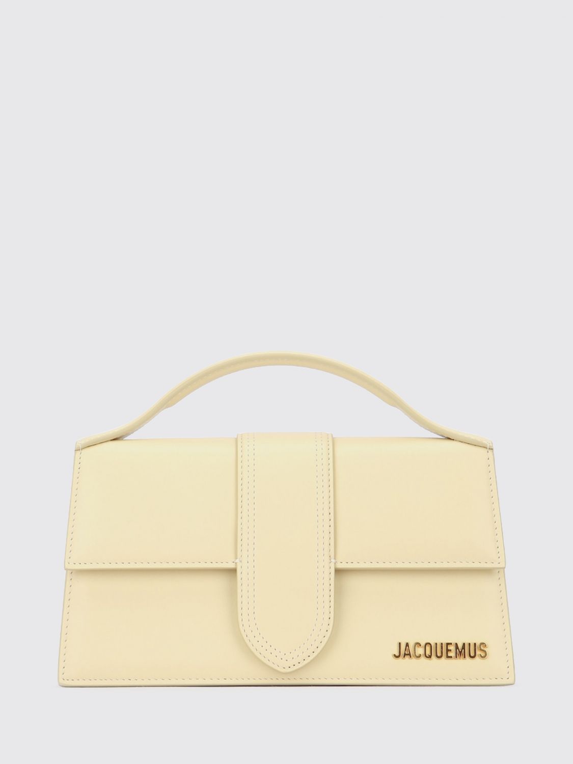 JACQUEMUS Le Bambino Smooth Calfskin Mini Handbag with Lettering Logo