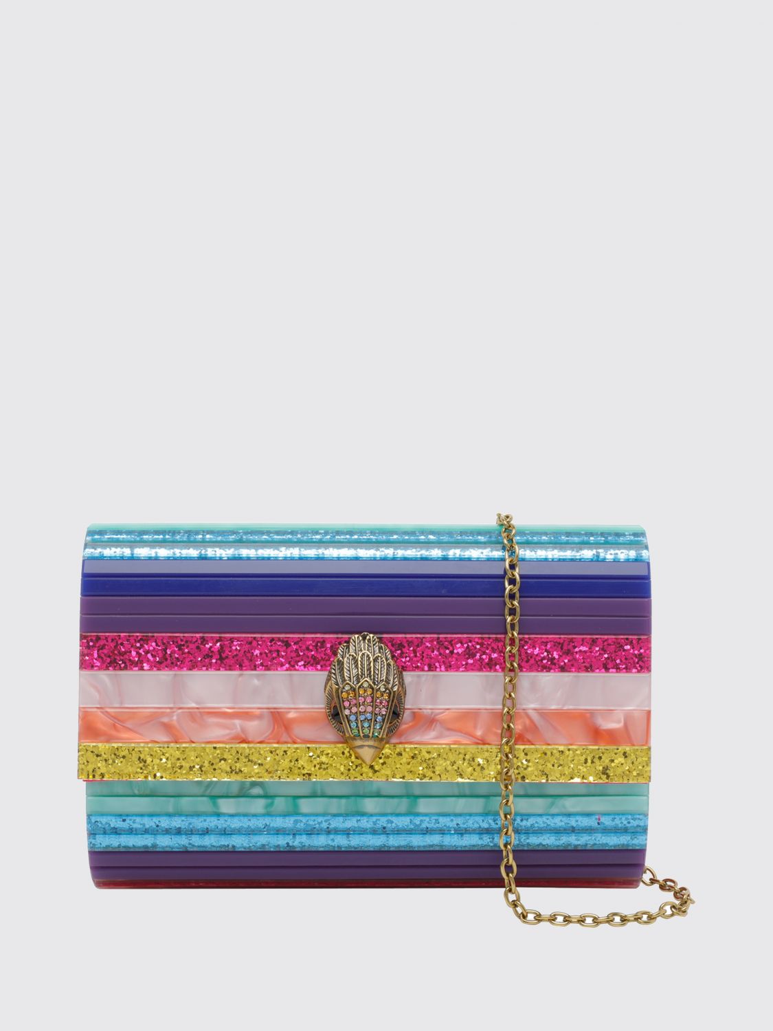 KURT GEIGER LONDON Party Eagle Mini-Tasche von aus Acryl mit bunten Streifen