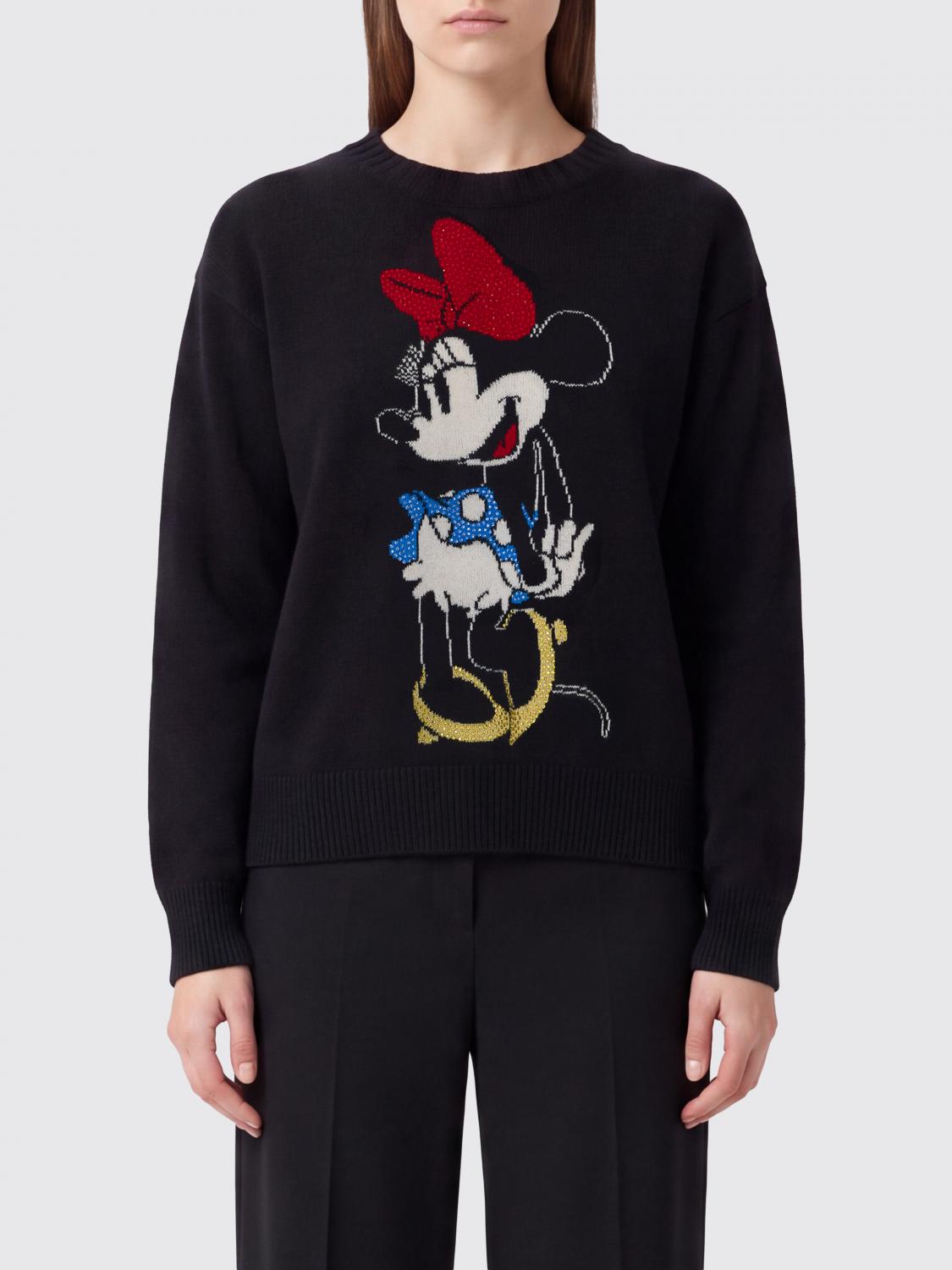 LIU JO Money Mouse Wollpullover mit Disney-Print und Strass-Logo