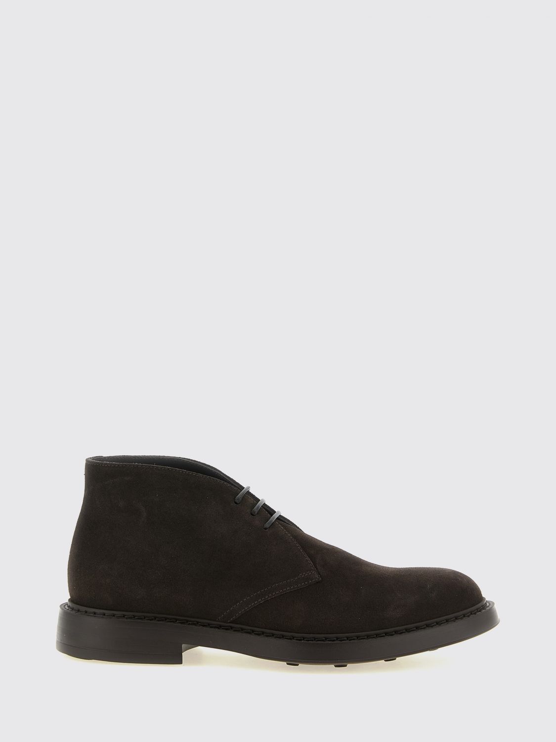 DOUCAL’S Suede Leather Chukka Boots with Rubber Sole