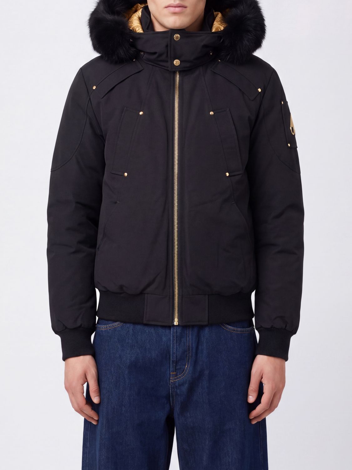 MOOSE KNUCKLES Daunenjacke aus technischem Gewebe von mit abnehmbarer Shearling-Kapuze