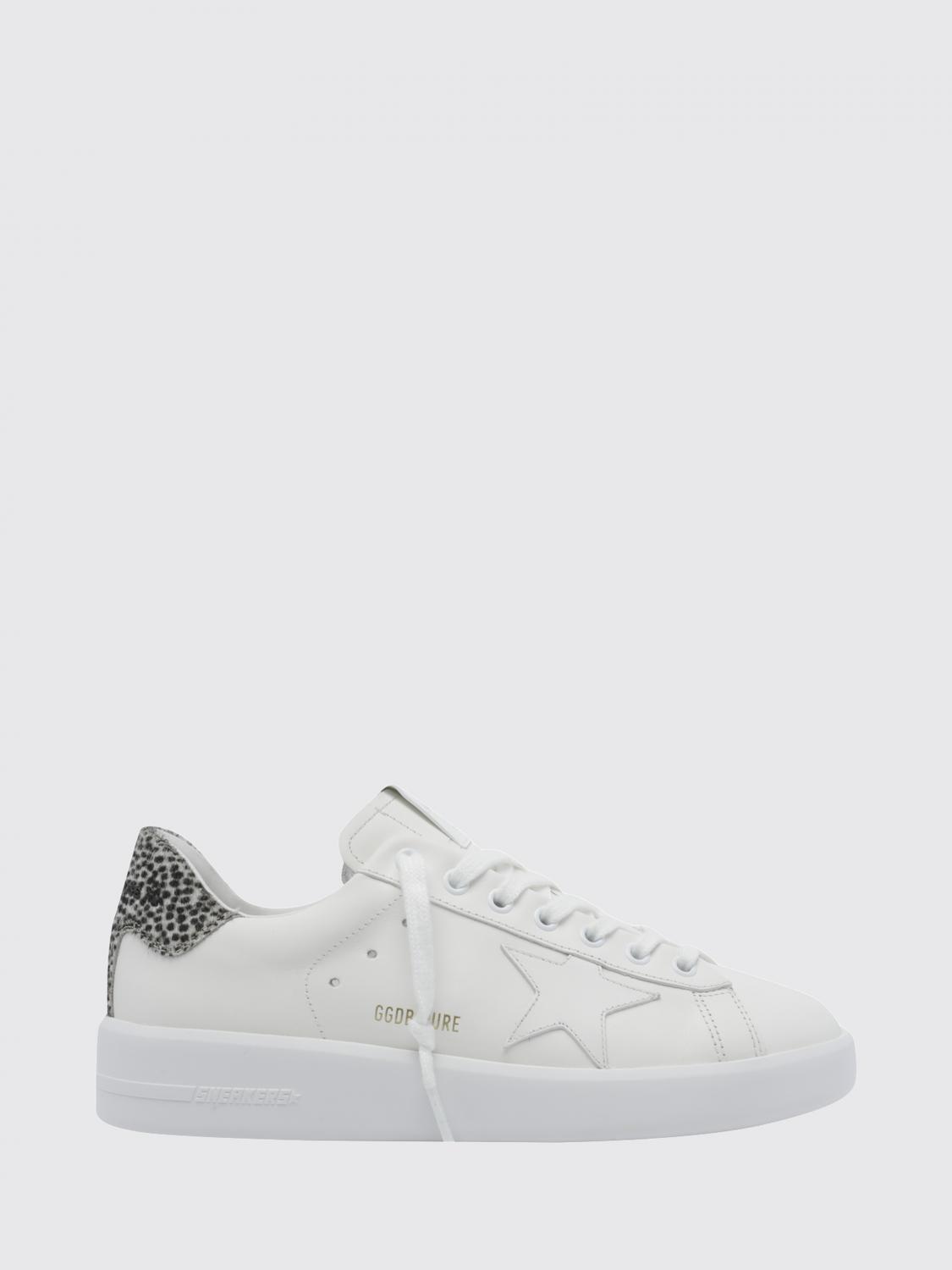 GOLDEN GOOSE Pure-Star-Sneaker aus Leder und Ponyfell mit Animal-Print