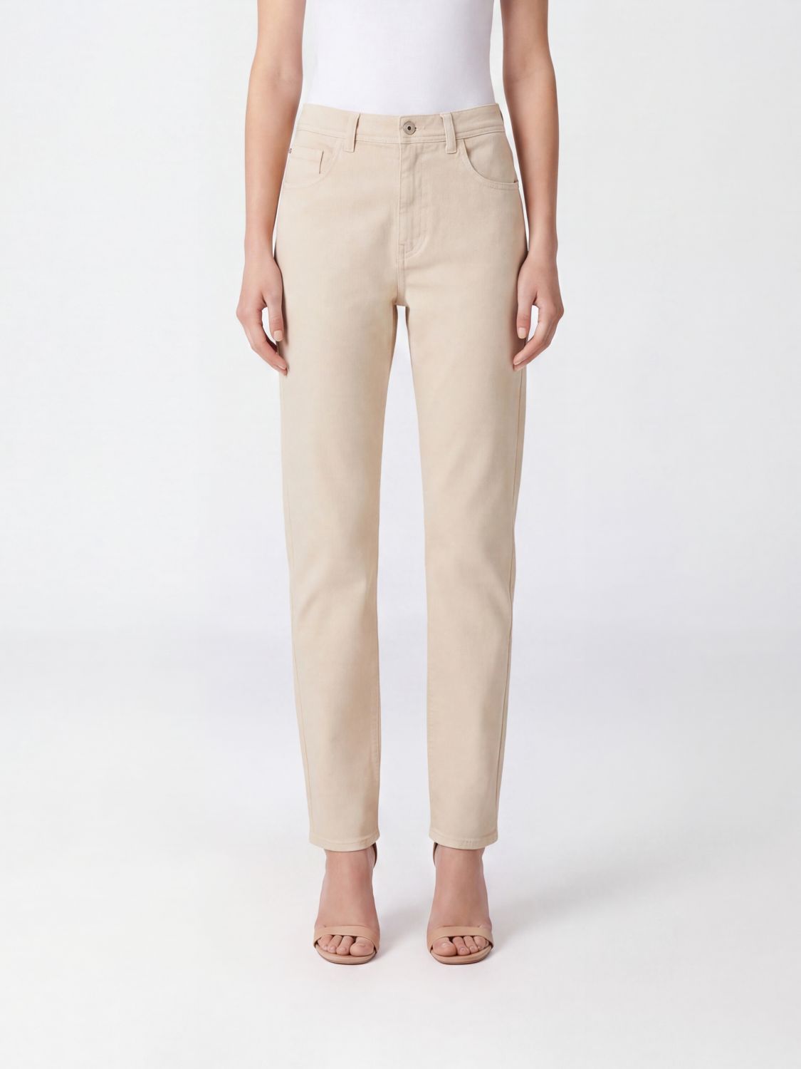 Brunello Cucinelli High-Waisted Skinny Jeans in Stretch Denim with Monili Embroidery
