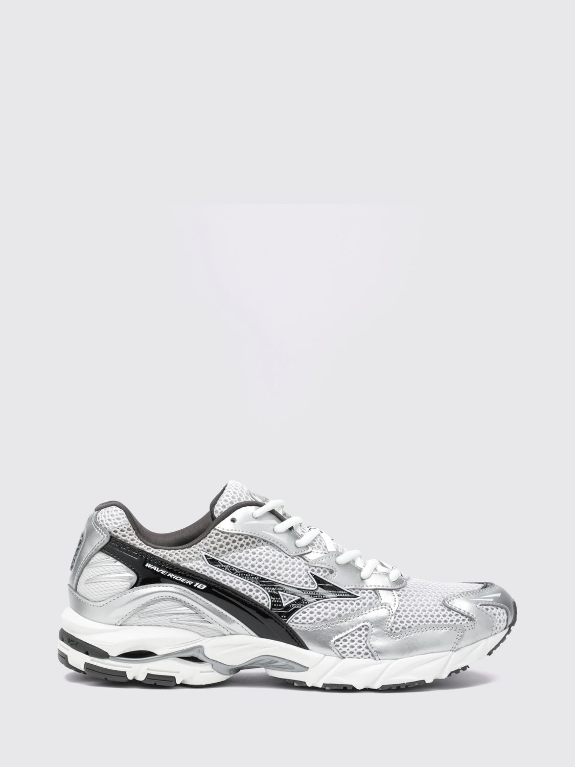 Mizuno Wave Rider 10 Mesh Trainers with Laminated Inserts and Logo
