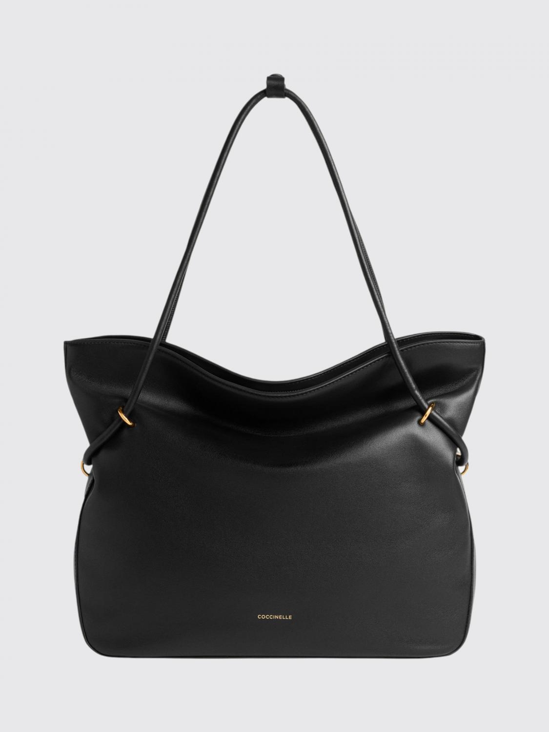 COCCINELLE Lizzie Medium Smooth Leather Tote Bag with Zip Closure and Double Handles COCCINELLE Lizzie Medium Smooth Leather Tote Bag with Zip Closure and Double Handles