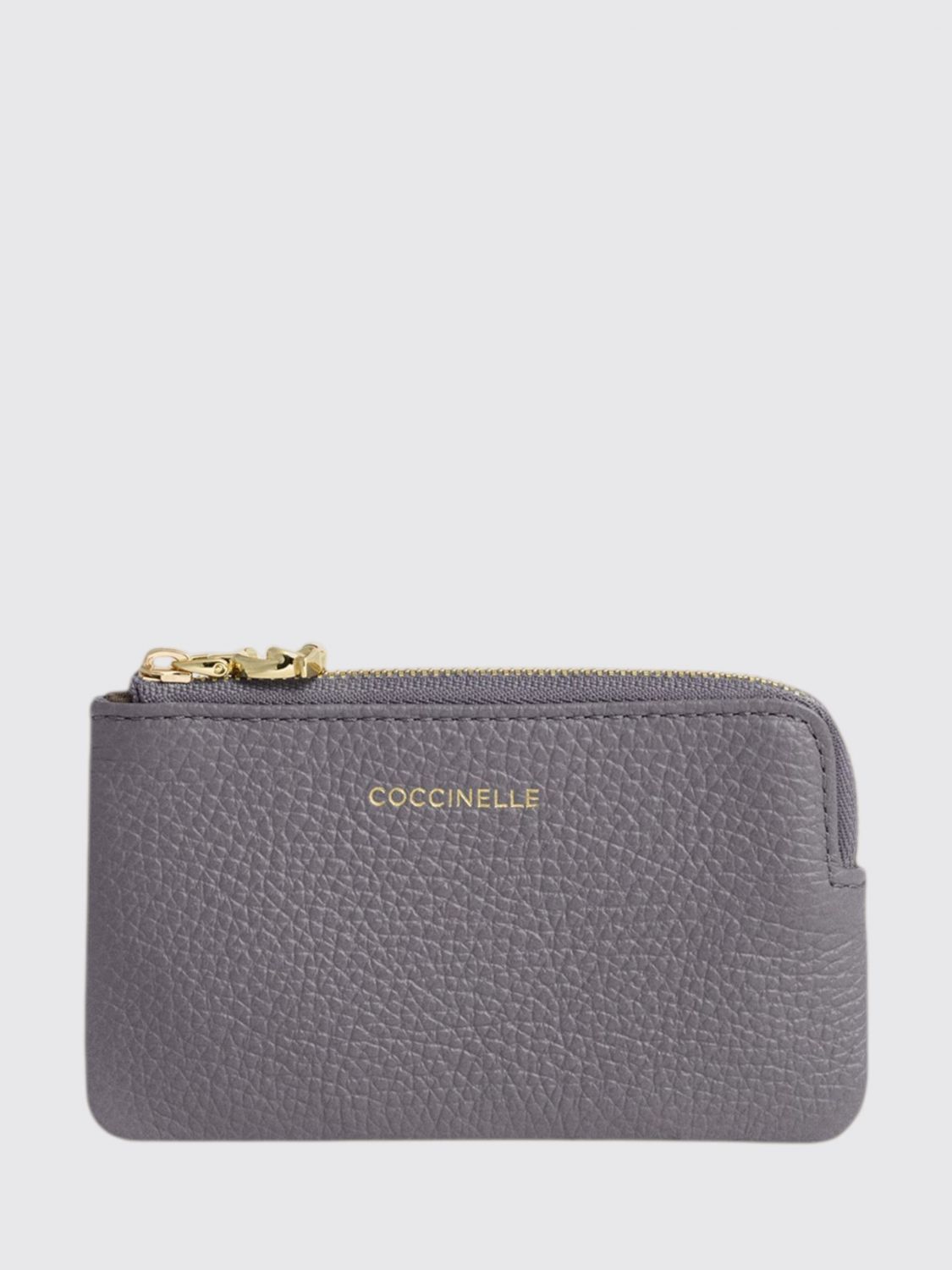 Coccinelle C-Me Small Grained Leather Zipped Purse with Metal Ring