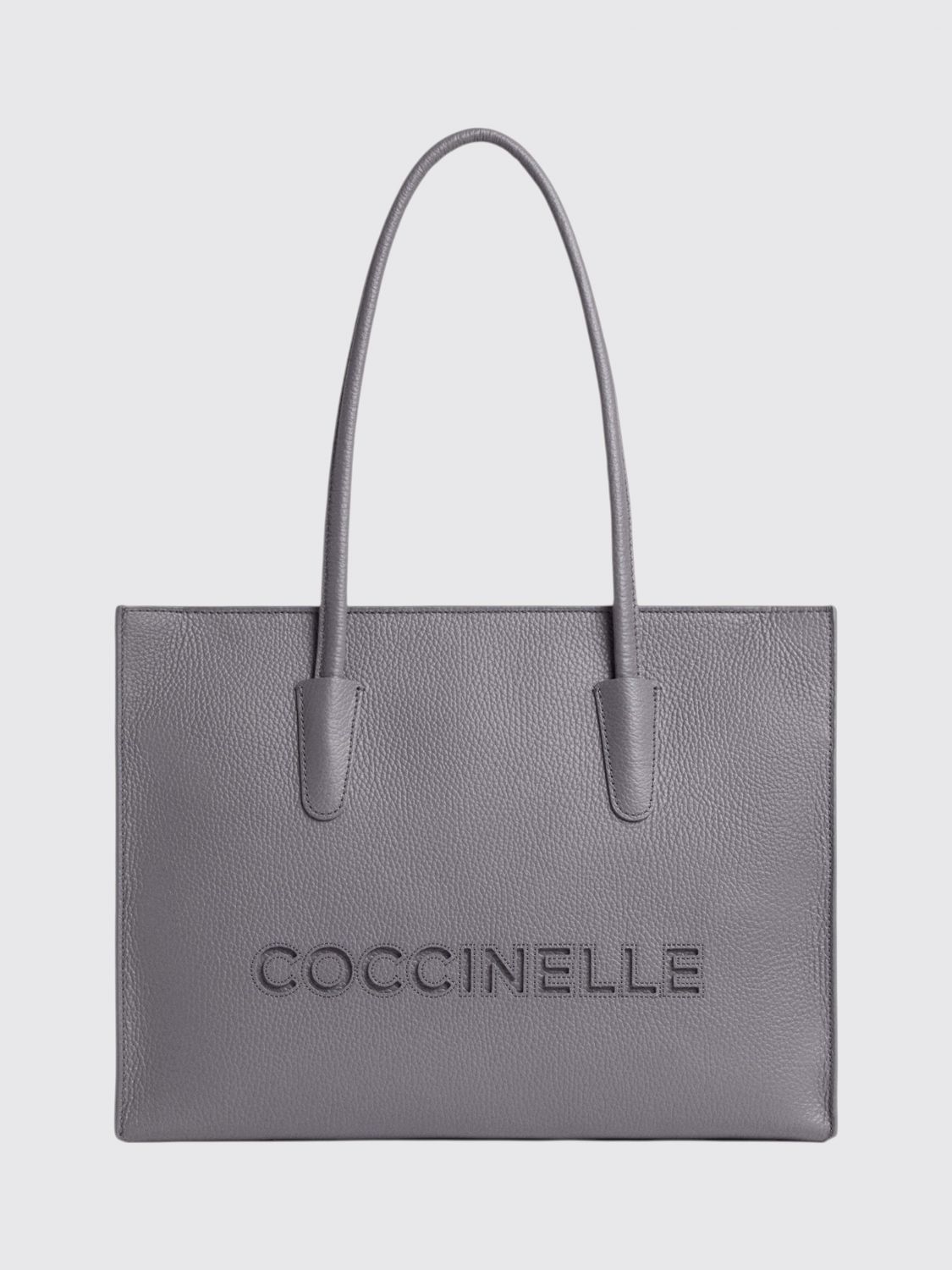 COCCINELLE Myrtha26 Medium Tumbled Leather Tote Bag with Double Handle COCCINELLE Myrtha26 Medium Tumbled Leather Tote Bag with Double Handle
